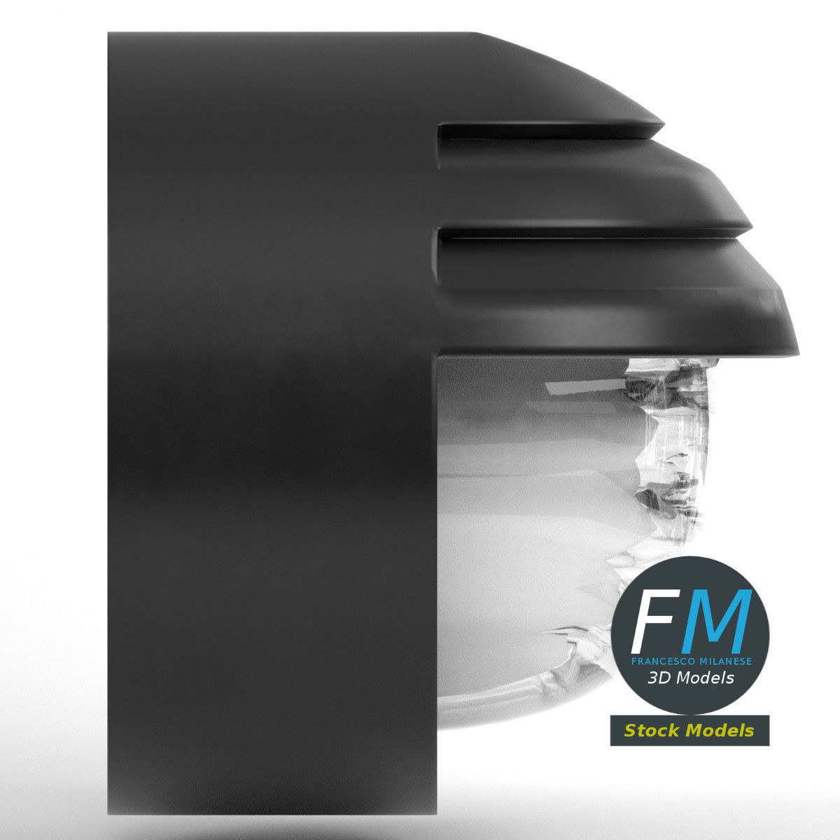 Waterproof wall lamp 3D model_4