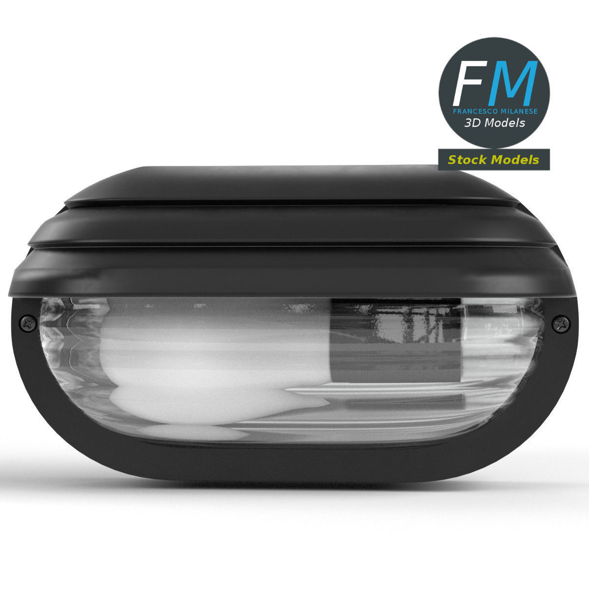 Waterproof wall lamp 3D model_3