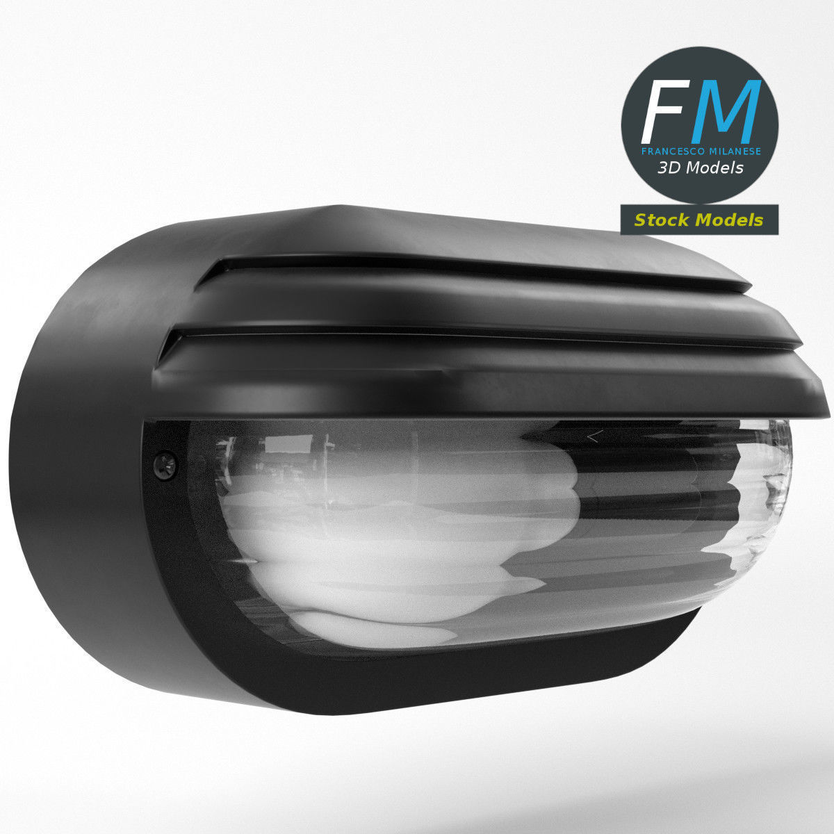 Waterproof wall lamp 3D model_5