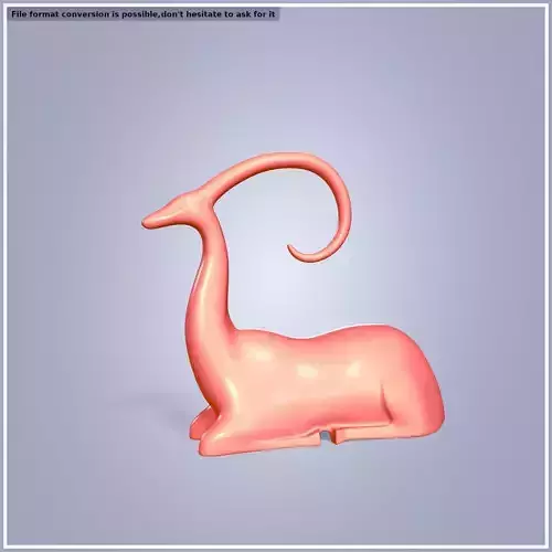 Abstract Deer Figurine -- Ready for 3D Printing