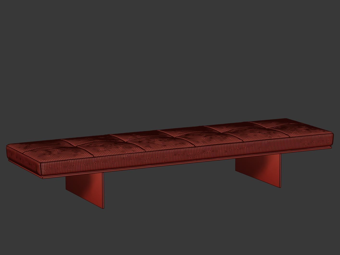 Track Living Divani Bench  3D model_4