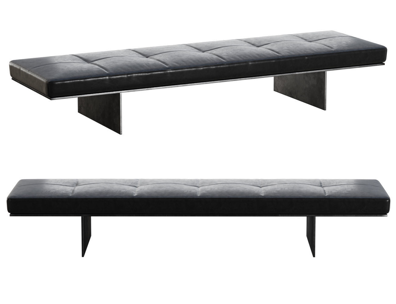 Track Living Divani Bench  3D model_2