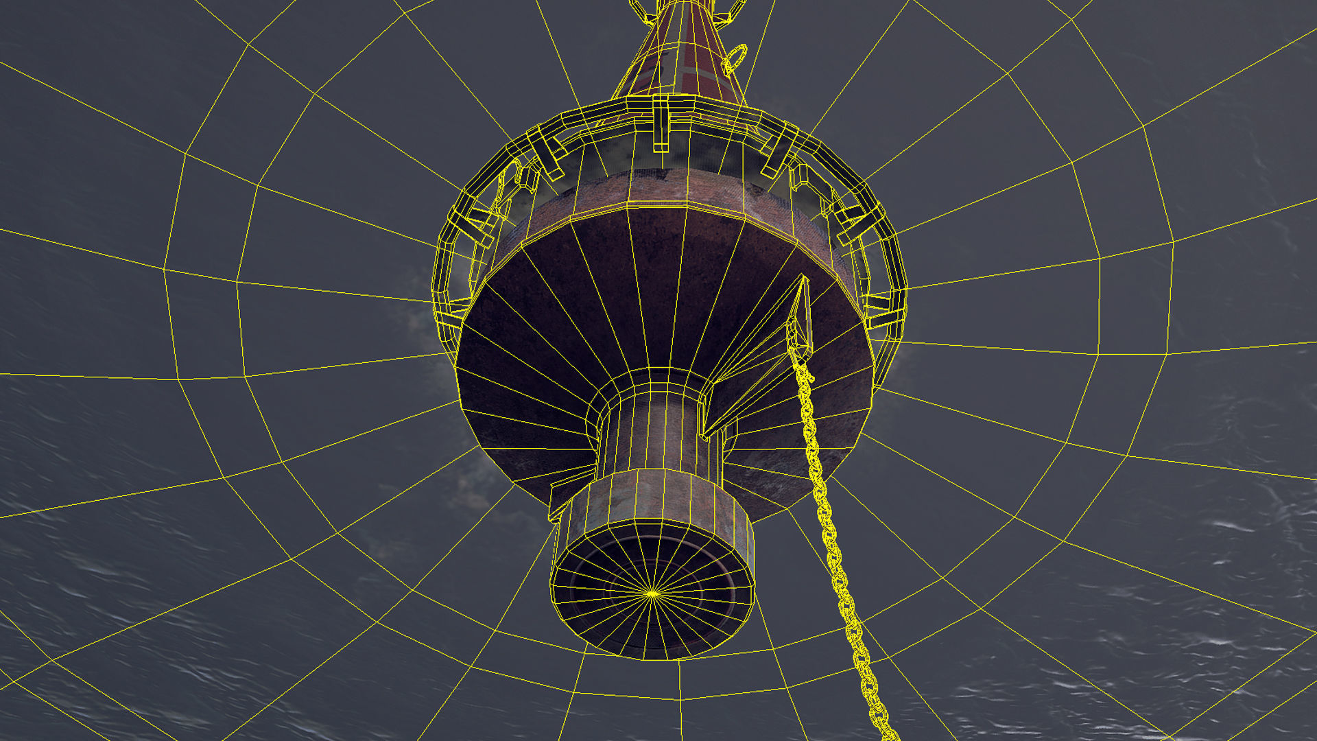 Buoy River RB-6-01 Right Danger Mark Low-poly 3D model_23