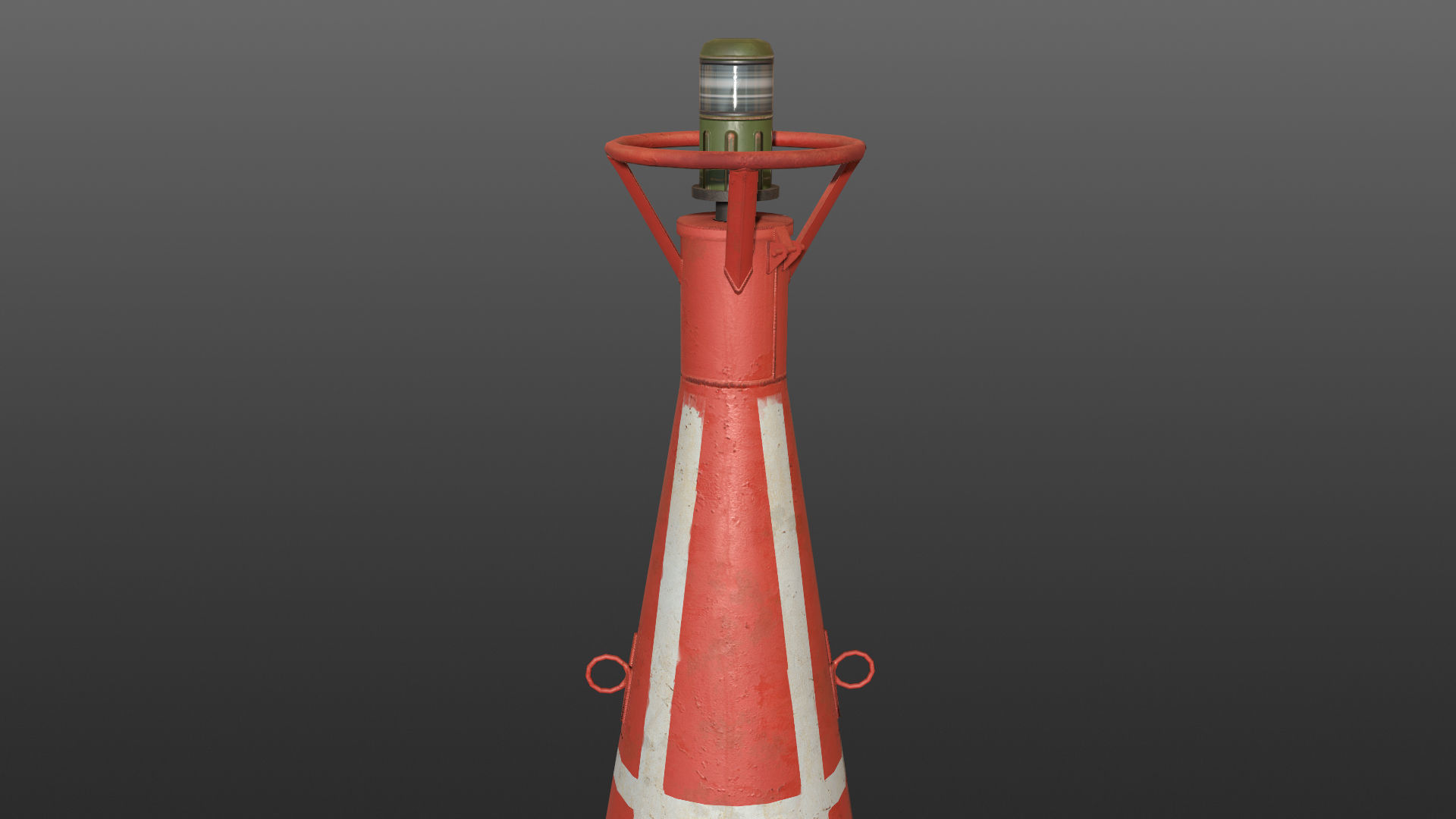 Buoy River RB-6-01 Right Danger Mark Low-poly 3D model_19