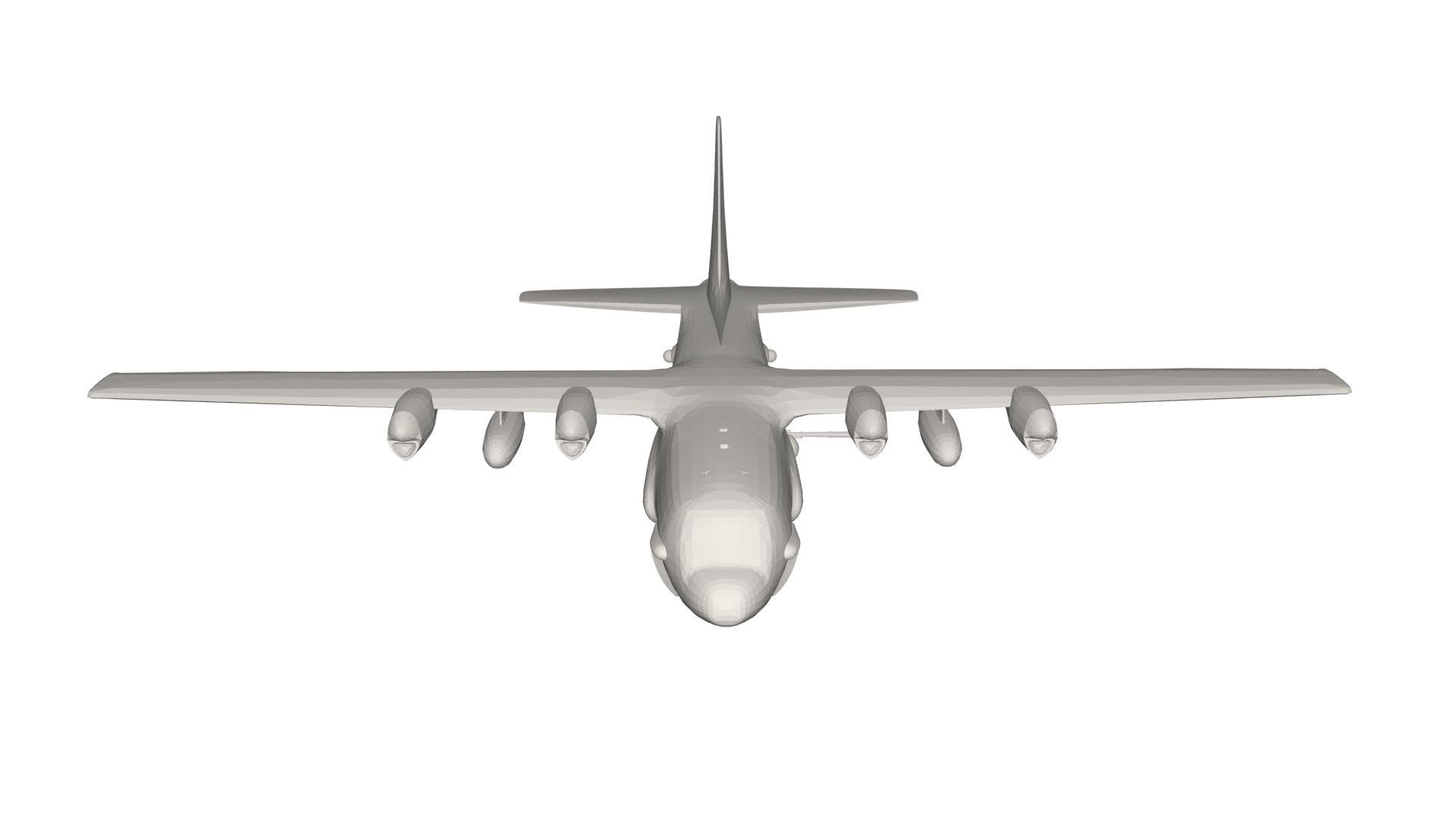Military Plane concept 3D model_1