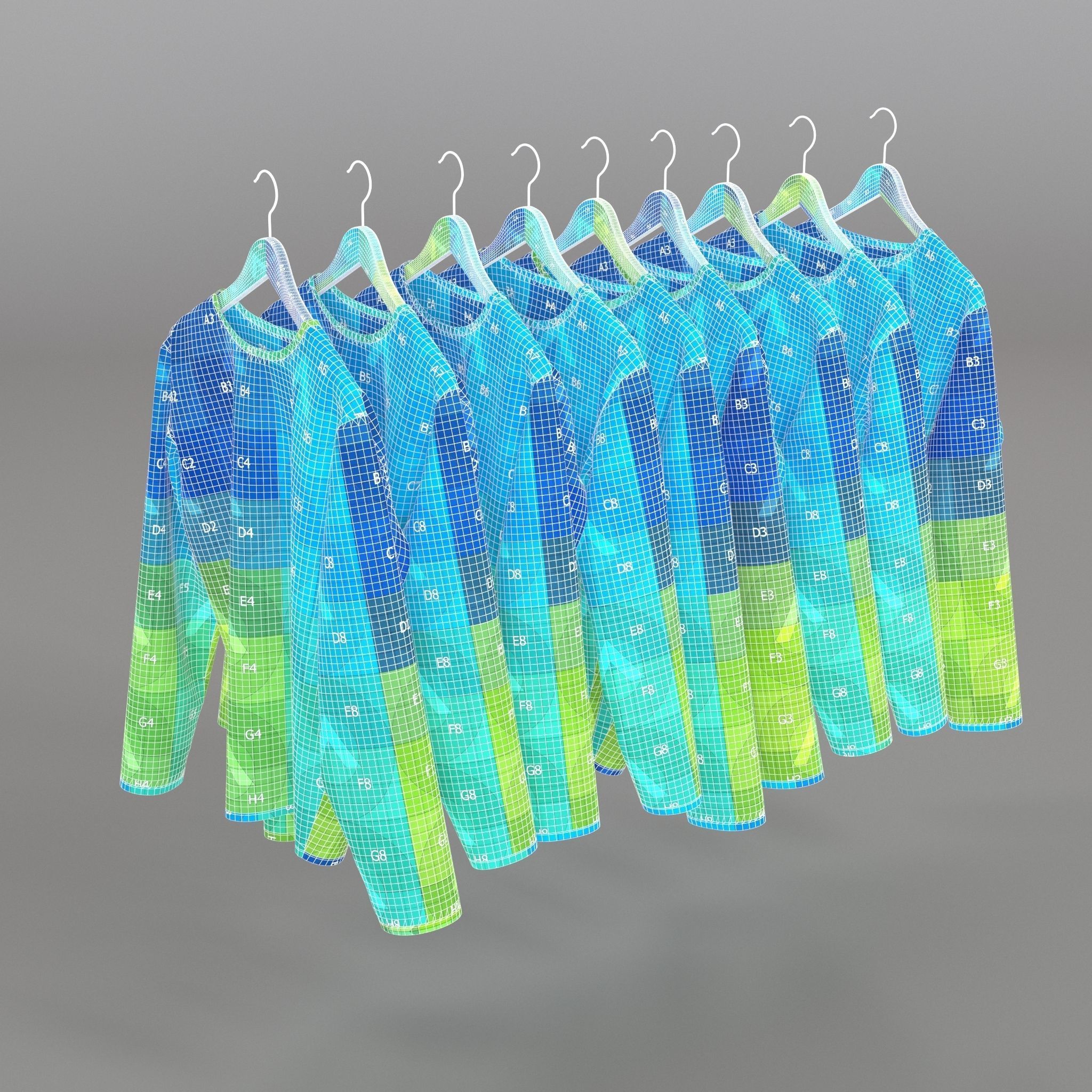 Clothes Rack 3D model_14