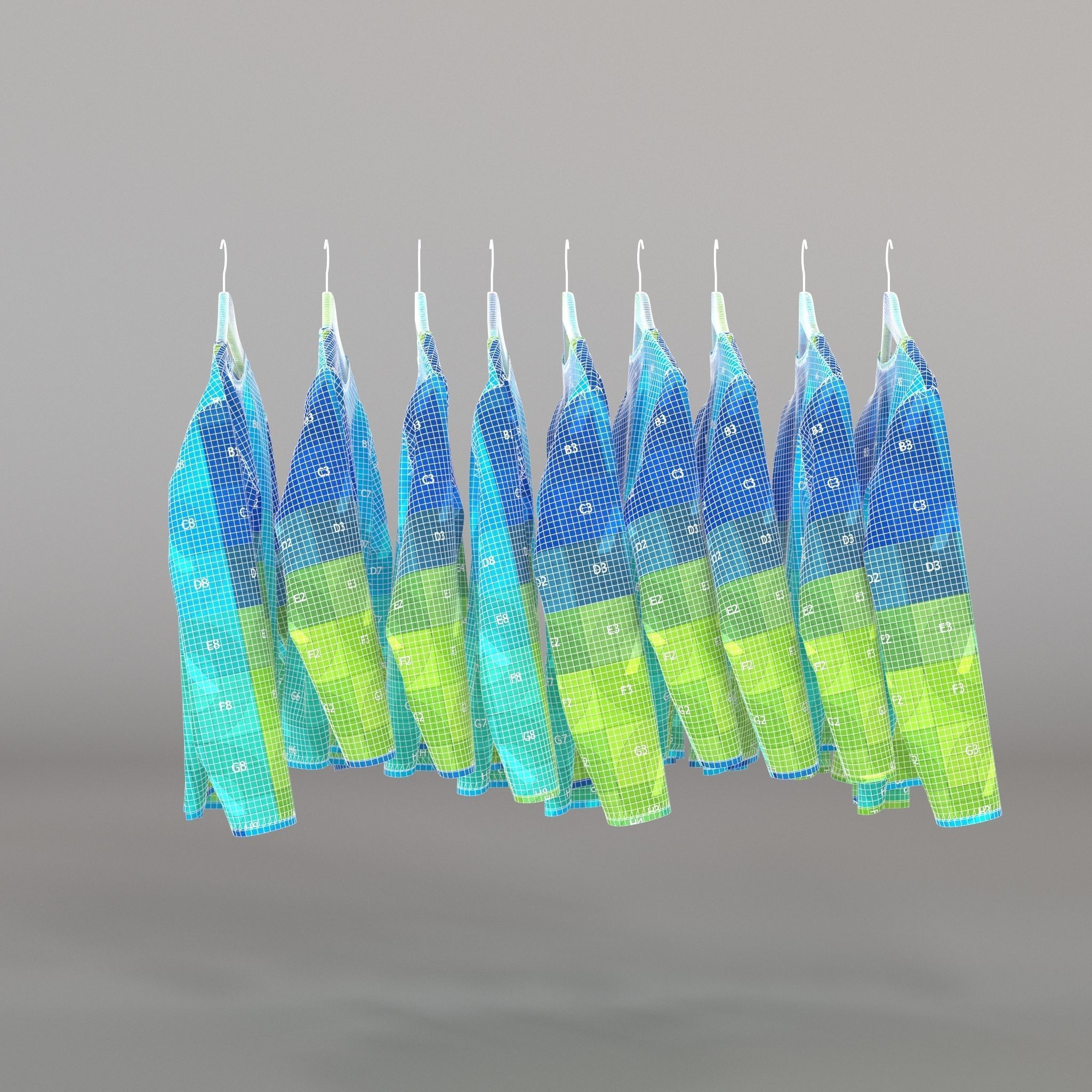 Clothes Rack 3D model_11