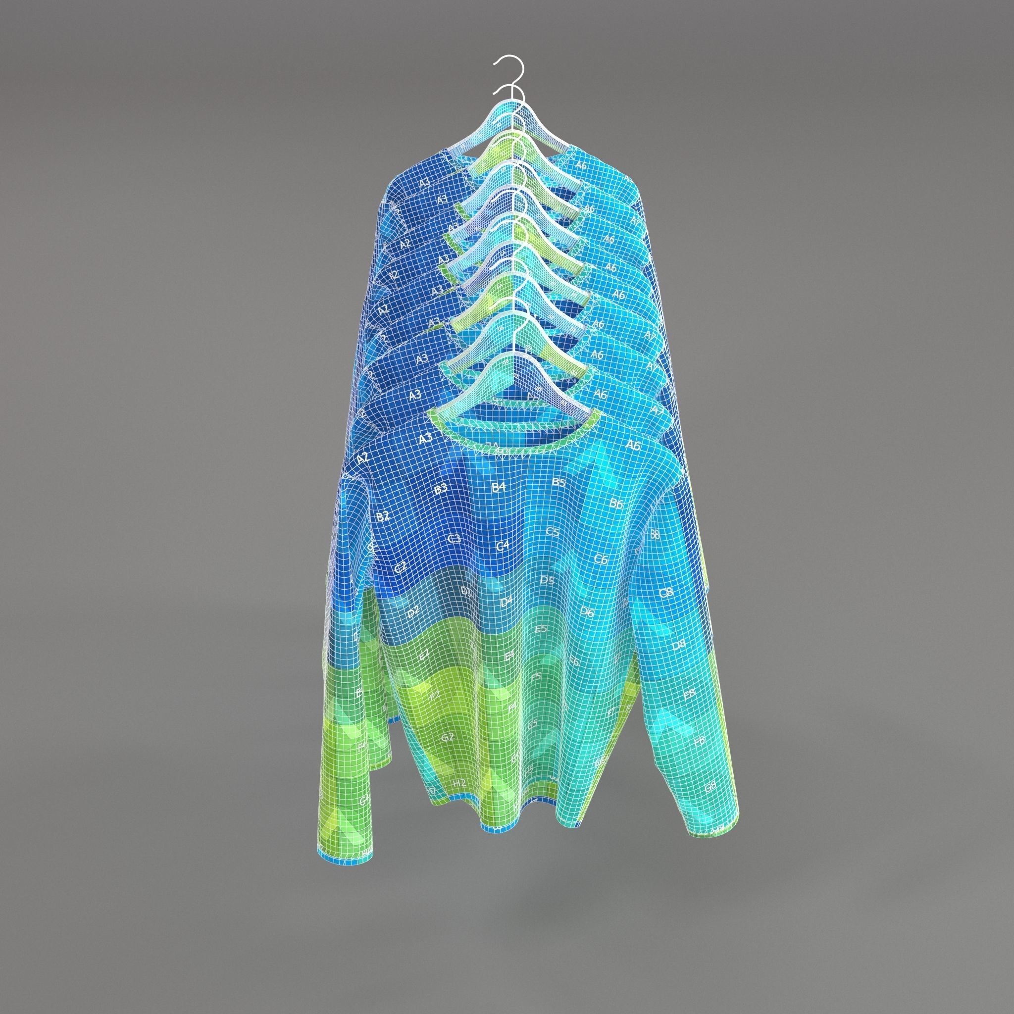 Clothes Rack 3D model_13