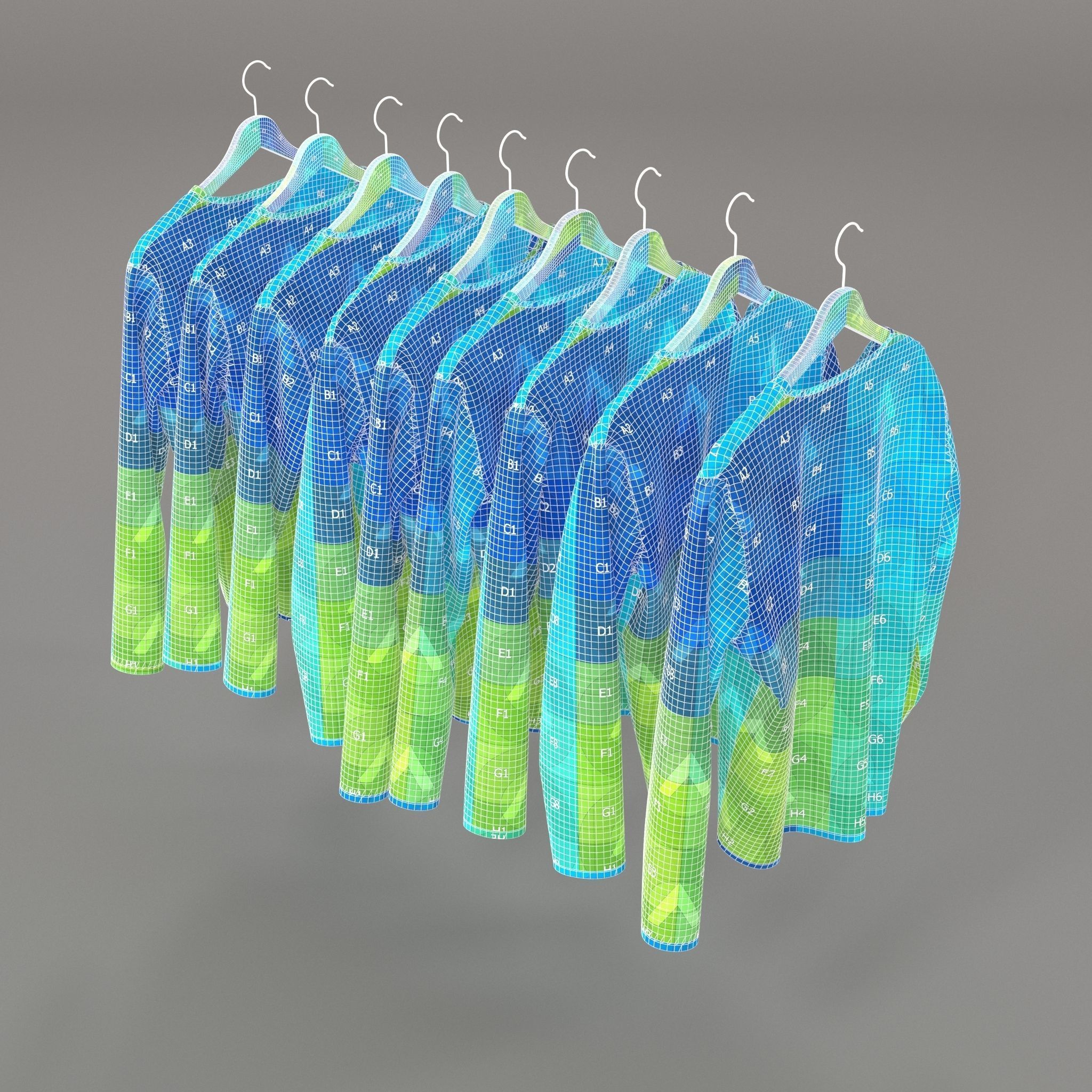 Clothes Rack 3D model_18