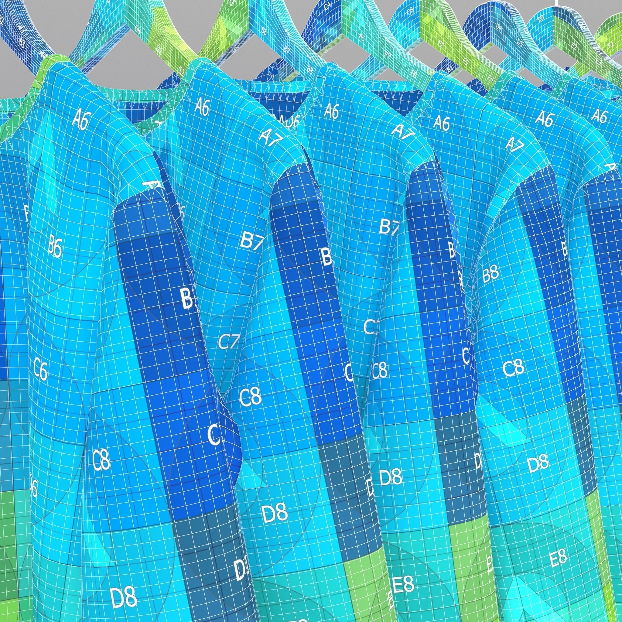 Clothes Rack 3D model_15