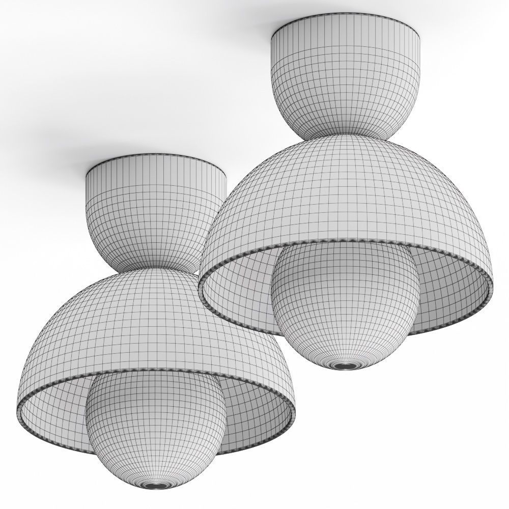 Arteriors Donley Flush Mount Ceiling Lamp 3D model_1