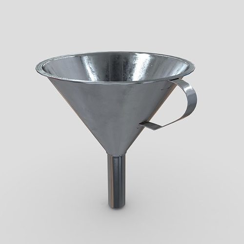 Funnel metal Low-poly 3D model
