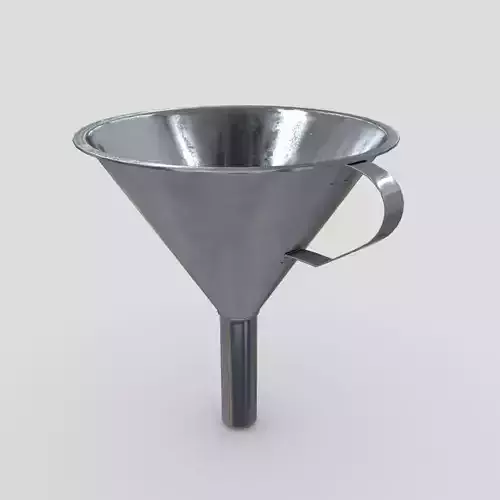 Funnel metal Low-poly 3D model