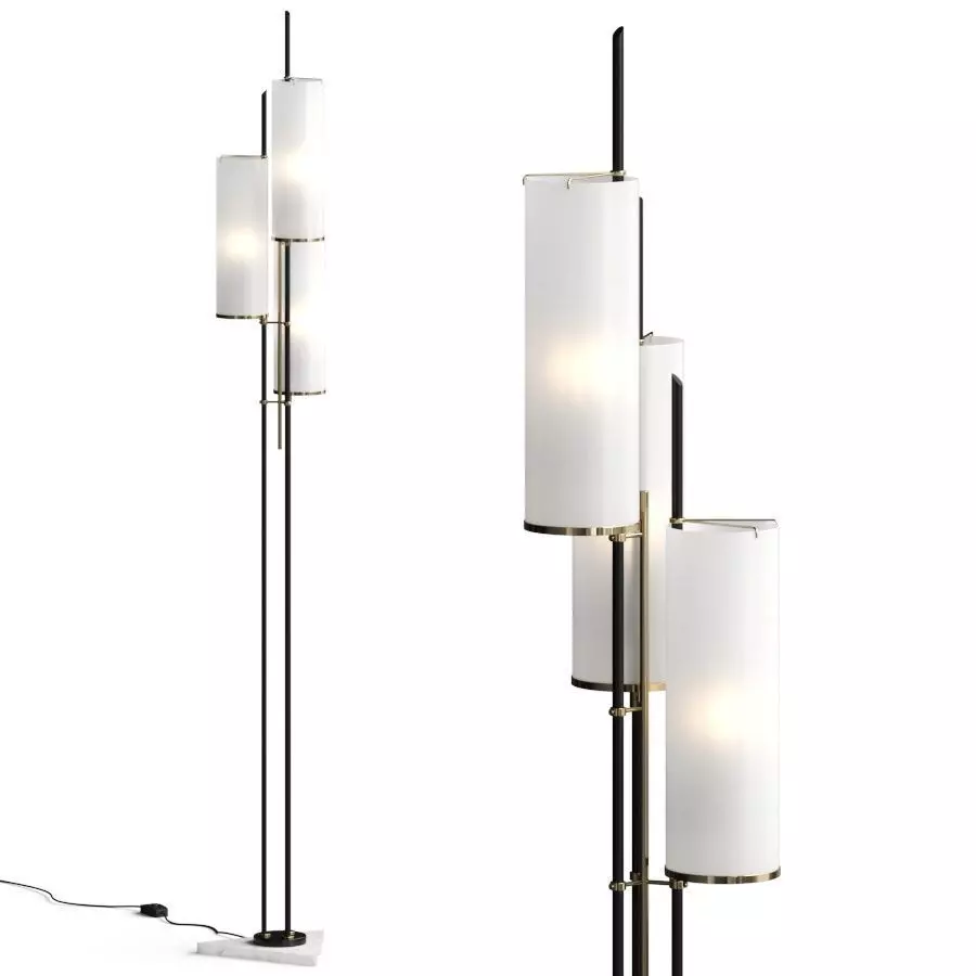 Arteriors Stefan Floor Torchiere Lamp 3D model