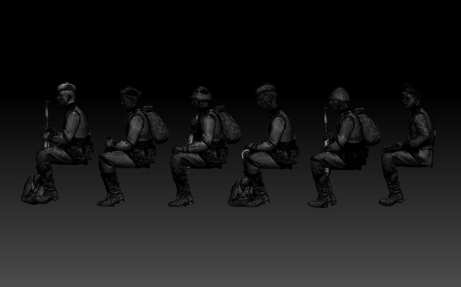 soldiers WW2 Russia 3D print model_9