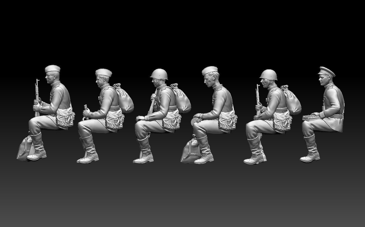 soldiers WW2 Russia 3D print model_7