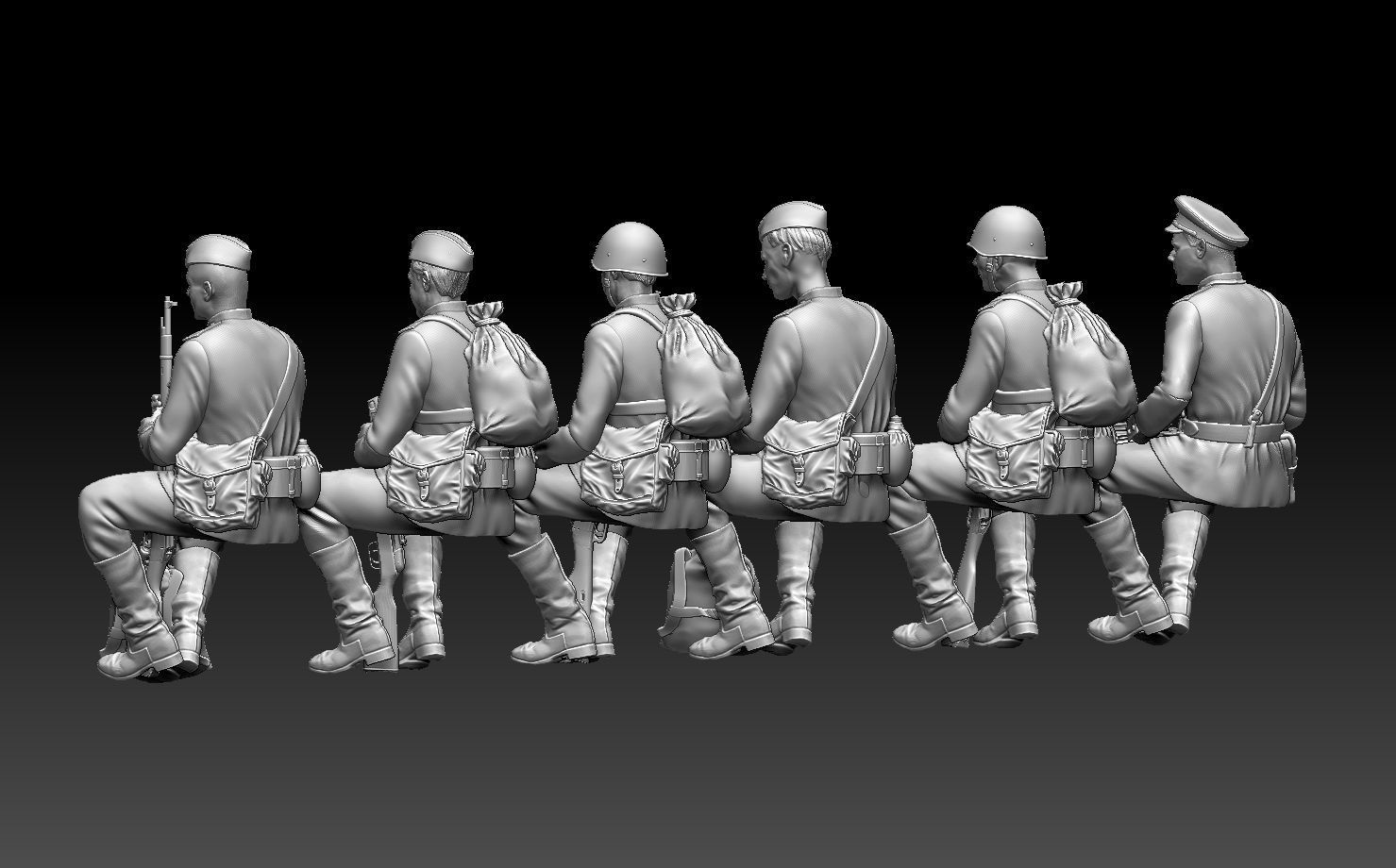 soldiers WW2 Russia 3D print model_8