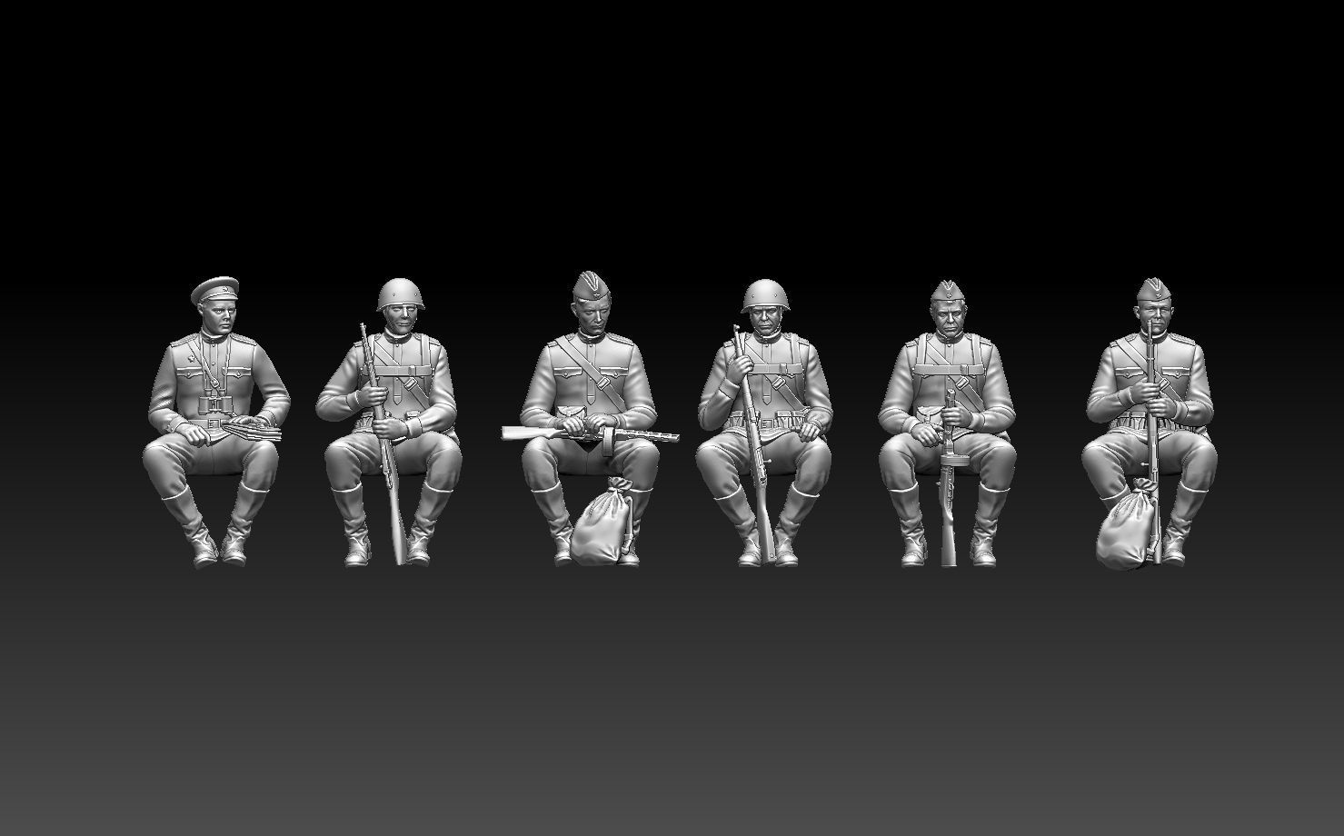 soldiers WW2 Russia 3D print model_3