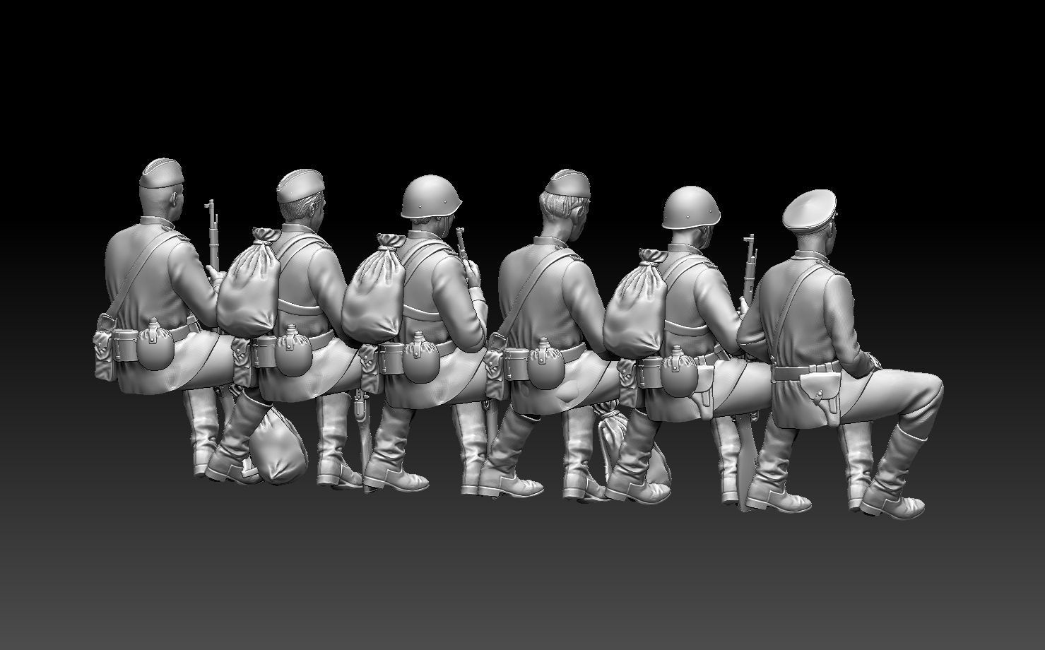 soldiers WW2 Russia 3D print model_5