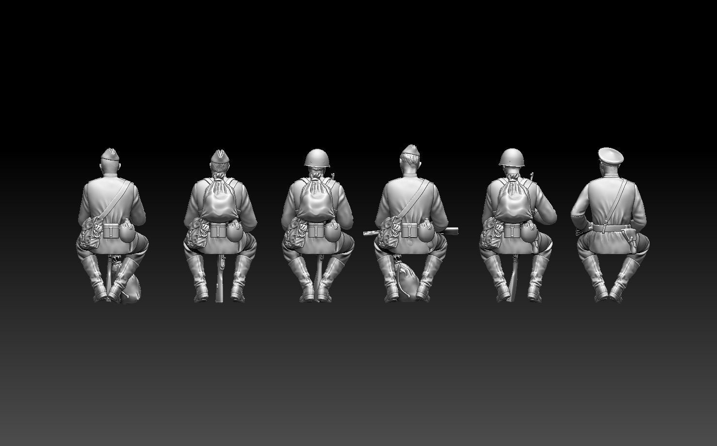 soldiers WW2 Russia 3D print model_6