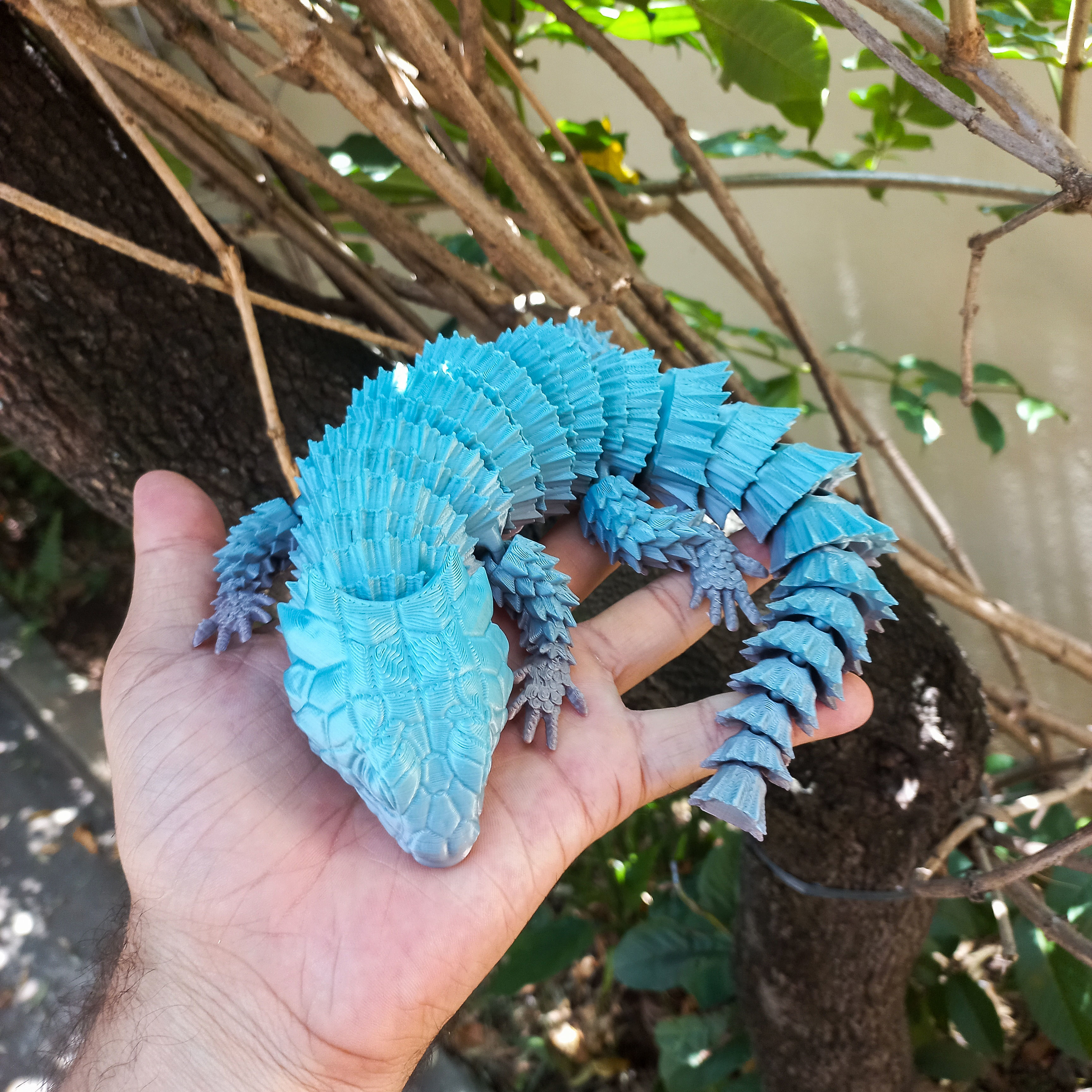 ARTICULATED ARMADILLO LIZARD LITTLE DRAGON 3D print model_7
