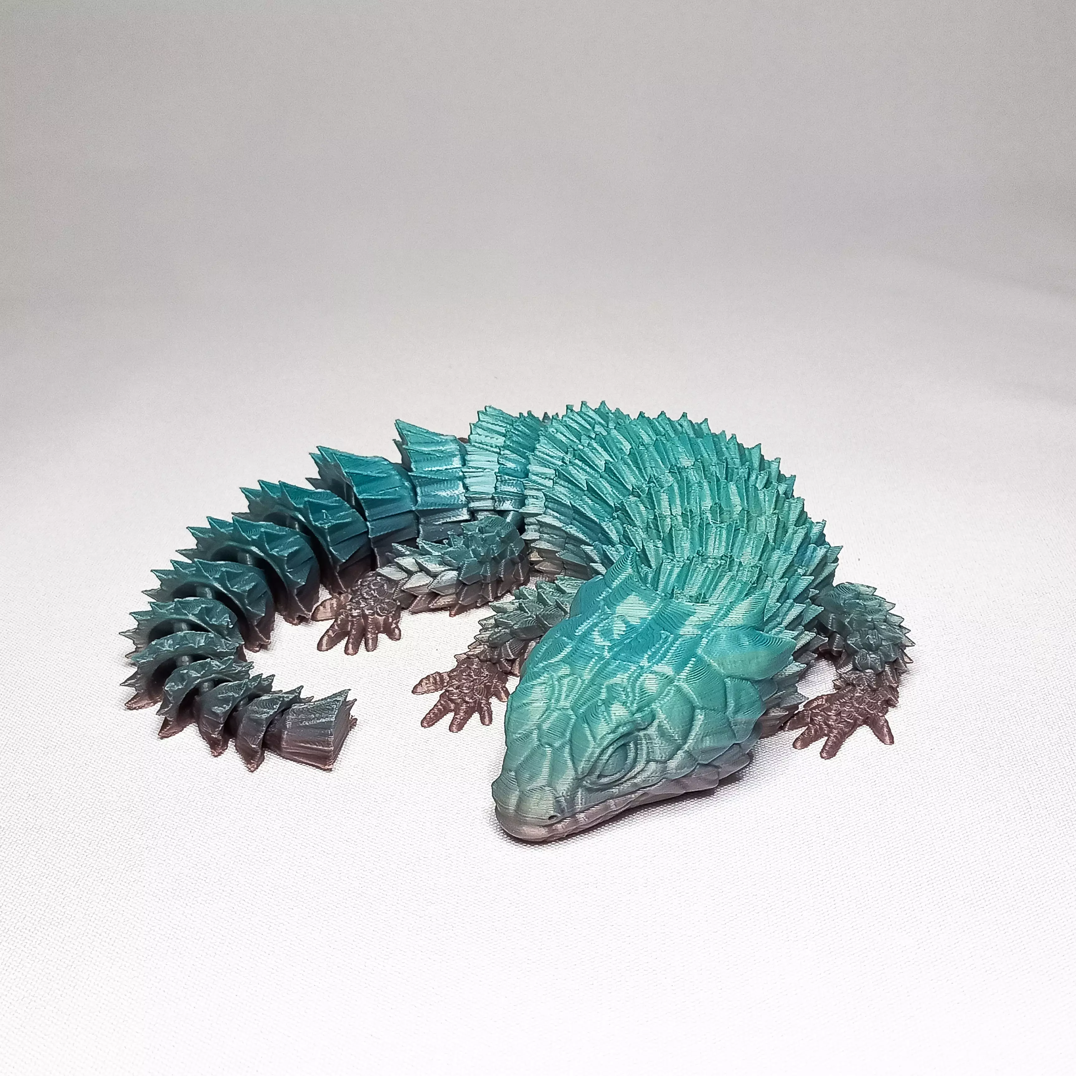 ARTICULATED ARMADILLO LIZARD LITTLE DRAGON 3D print model_0