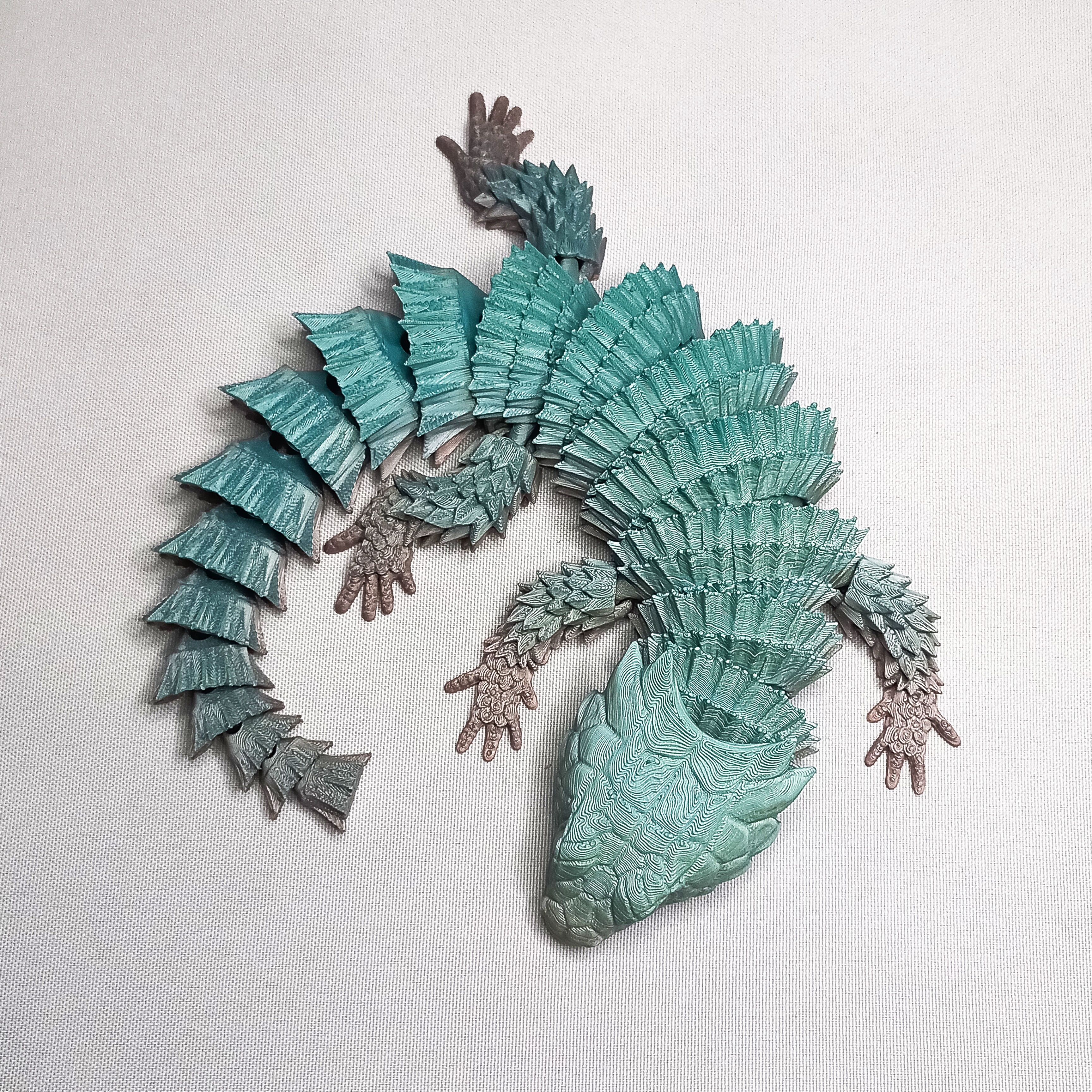 ARTICULATED ARMADILLO LIZARD LITTLE DRAGON 3D print model_2