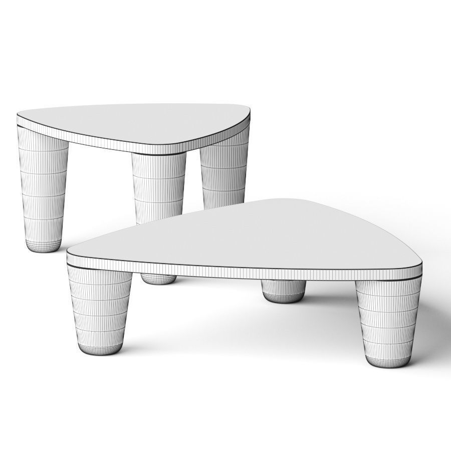 Lulu and Georgia Trio Nesting Coffee Tables 3D model_1