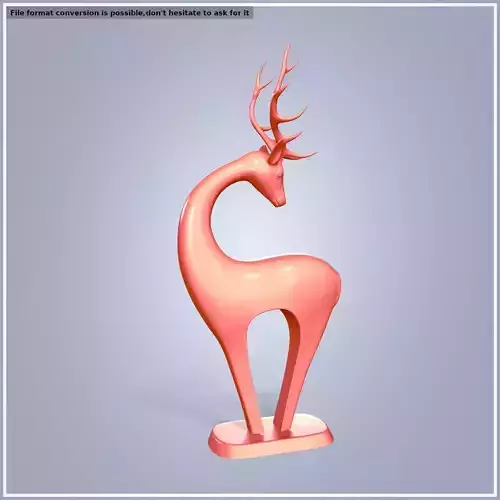 Abstract Deer Figurine - Ready for 3D Printing Low-poly 3D model