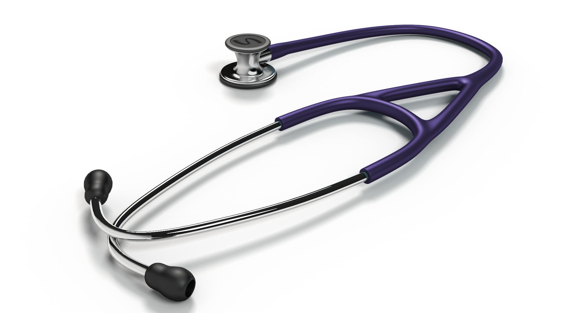Stethoscope medical 3D model_2