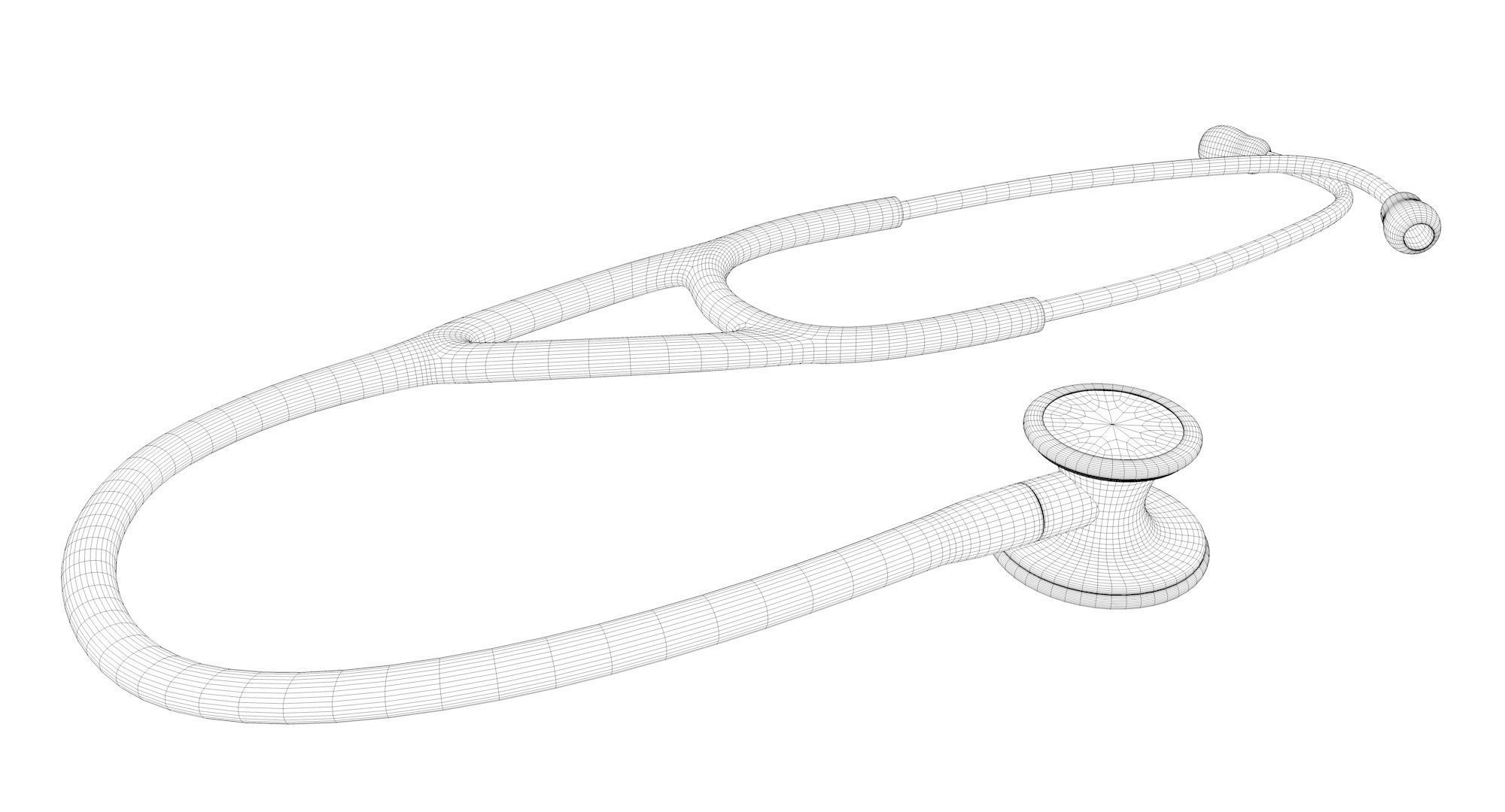 Stethoscope medical 3D model_7