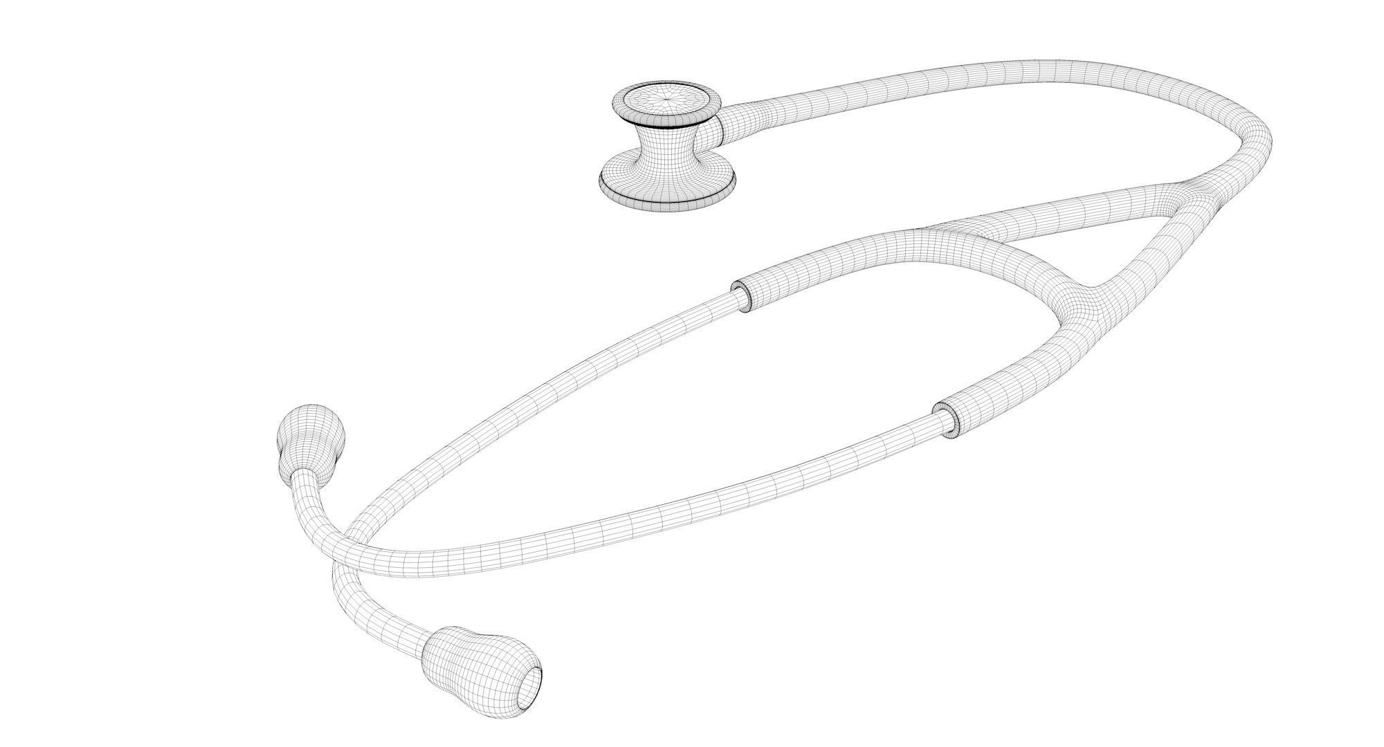 Stethoscope medical 3D model_6