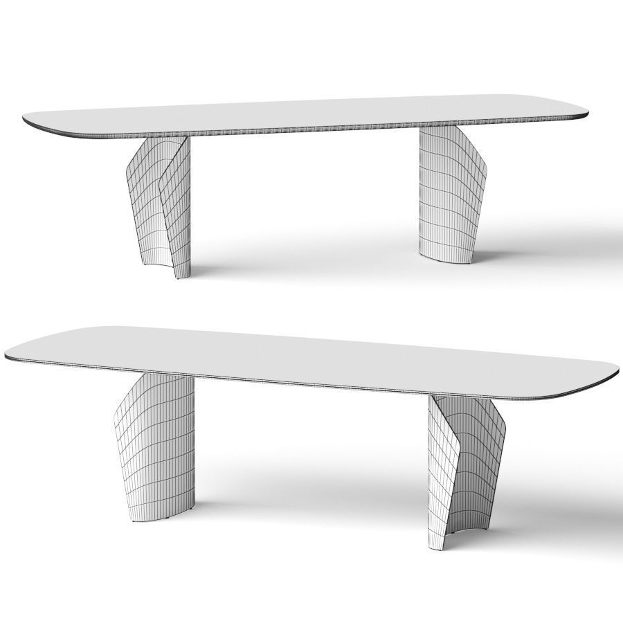Bonaldo Flame Dining Table 3D model_1