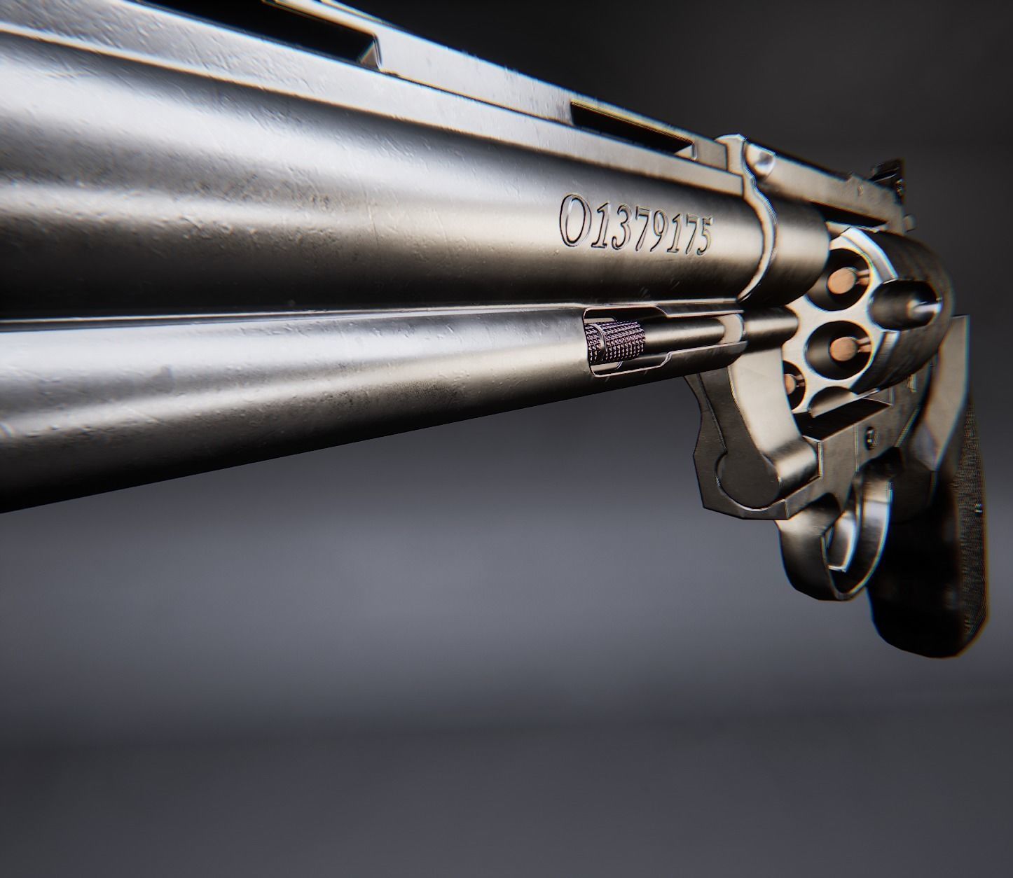 AAA Magnum Revolver Game Ready PBR Low-poly 3D model_2