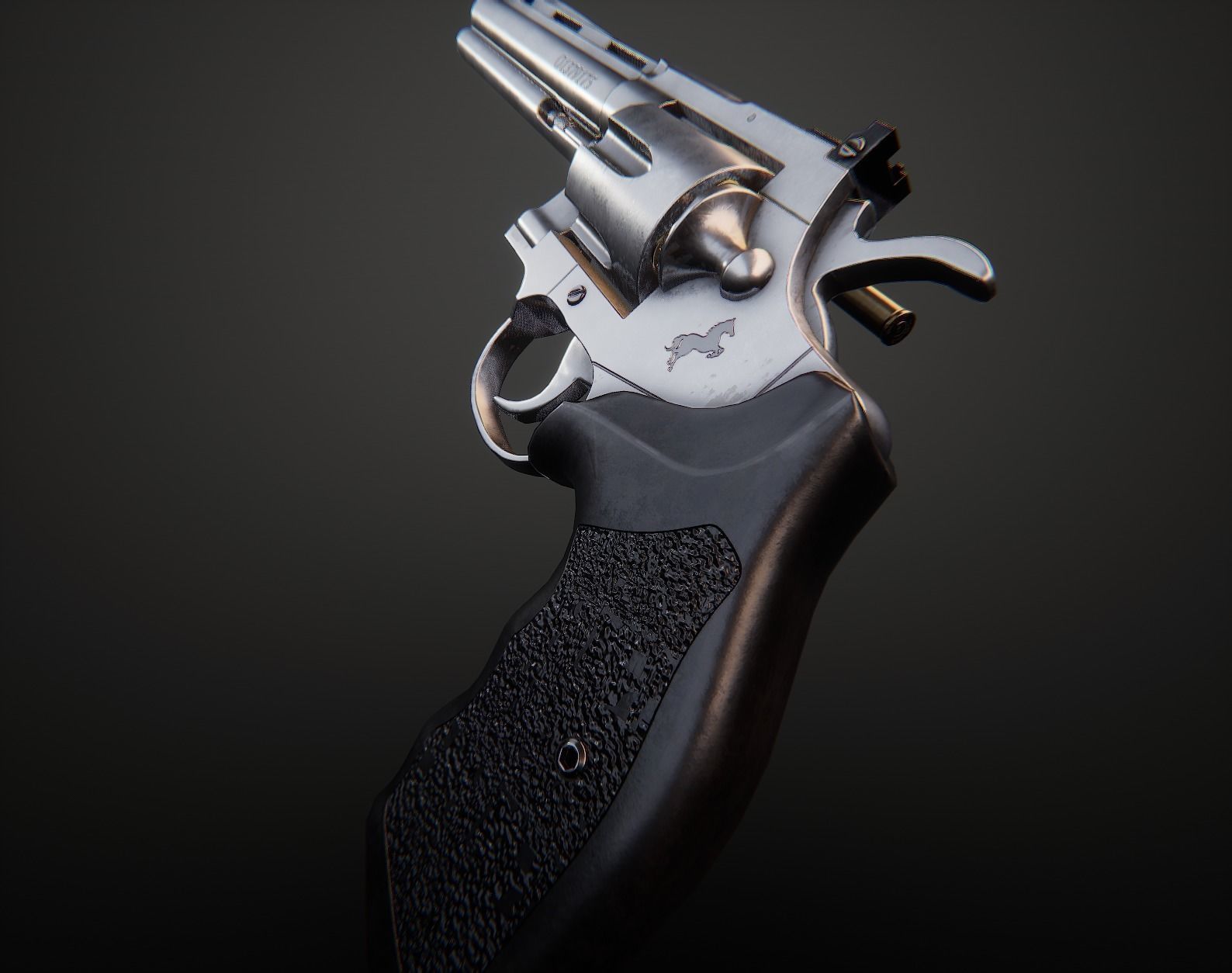AAA Magnum Revolver Game Ready PBR Low-poly 3D model_9