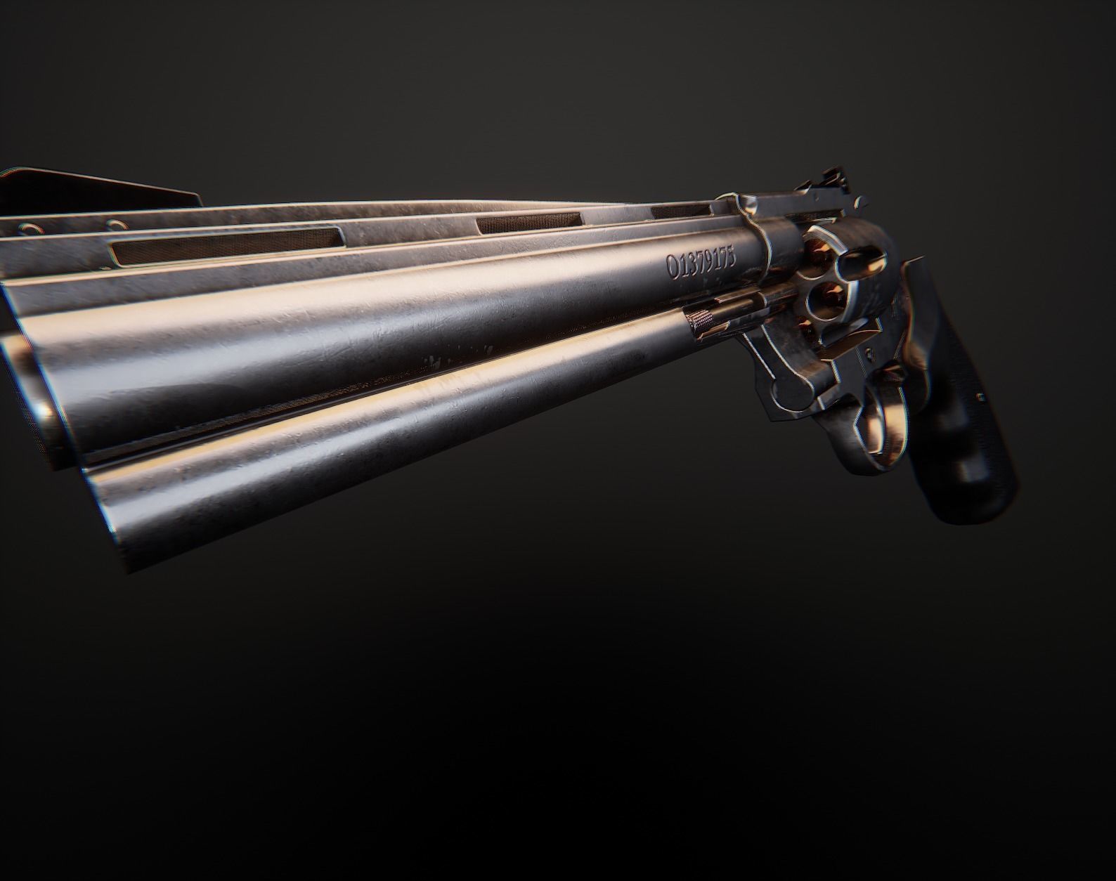 AAA Magnum Revolver Game Ready PBR Low-poly 3D model_8