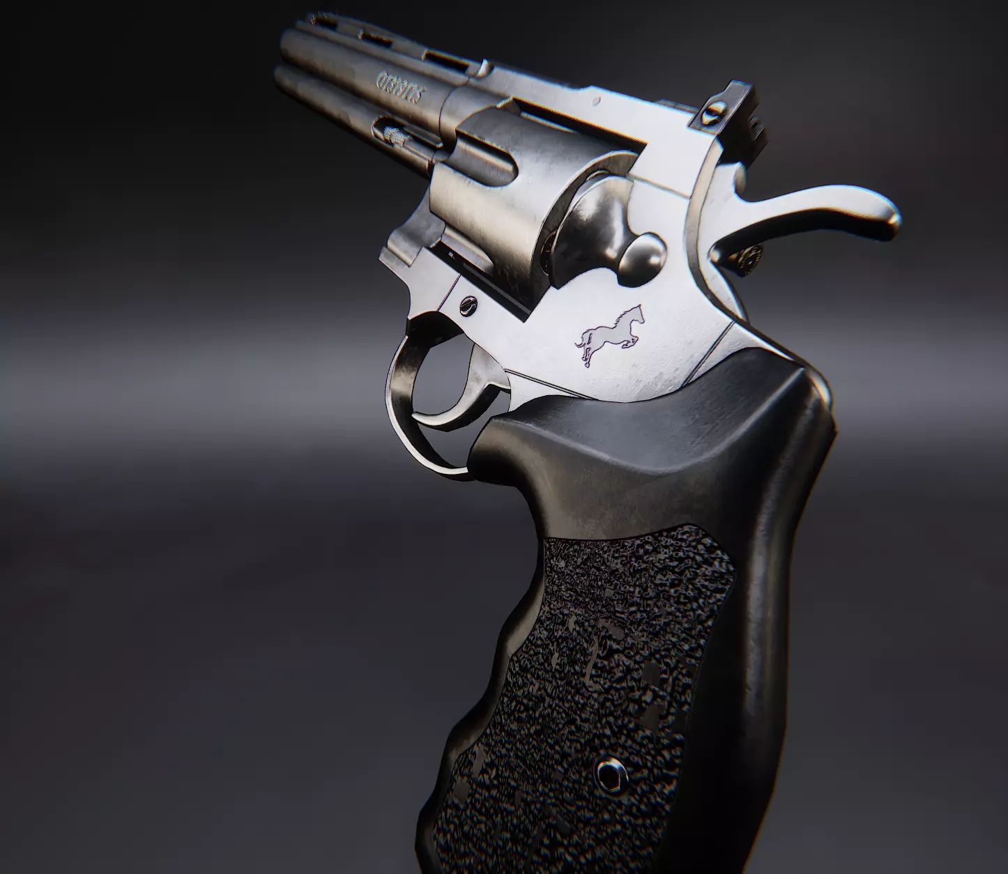 AAA Magnum Revolver Game Ready PBR Low-poly 3D model_0
