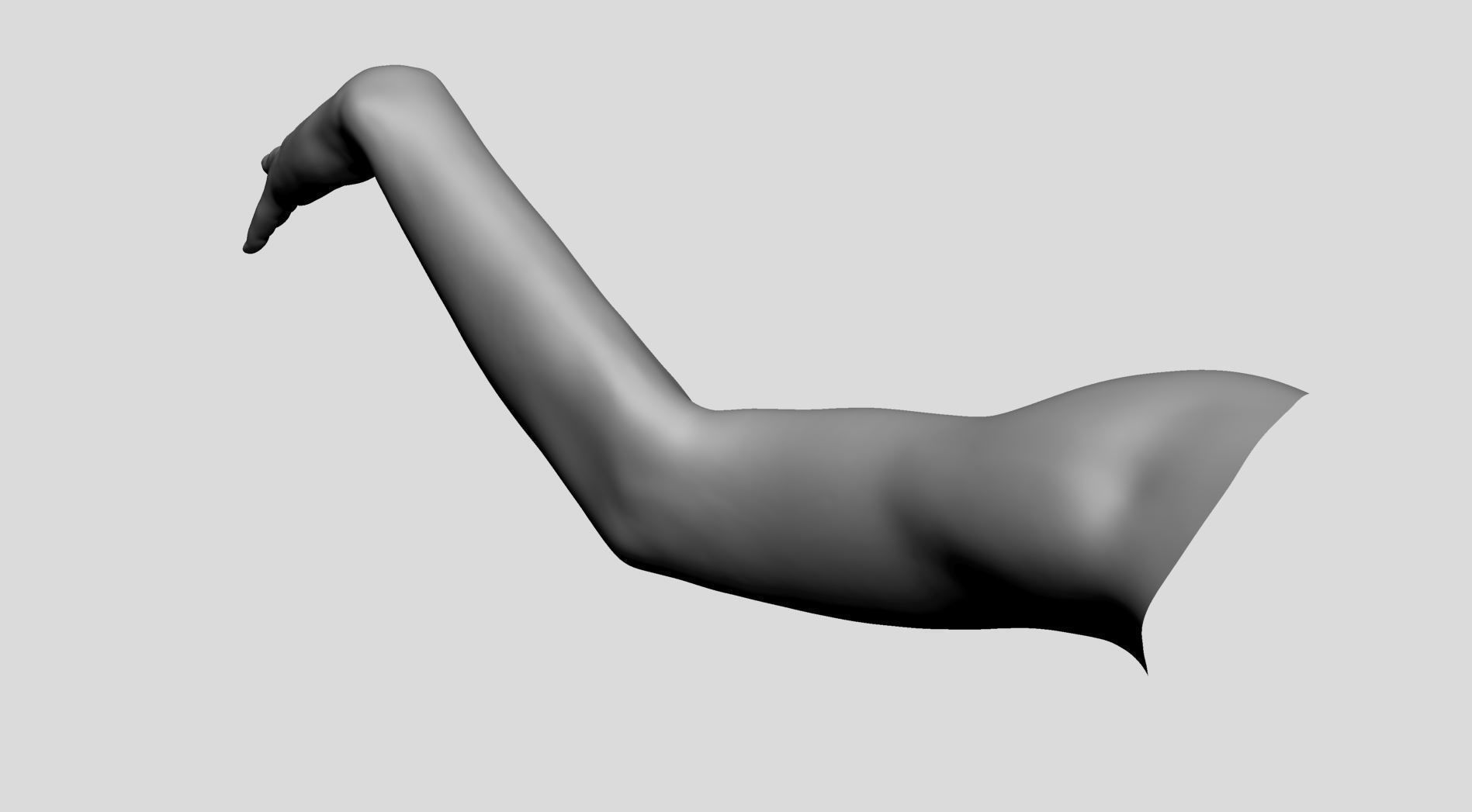 Female Arm 3D model_2