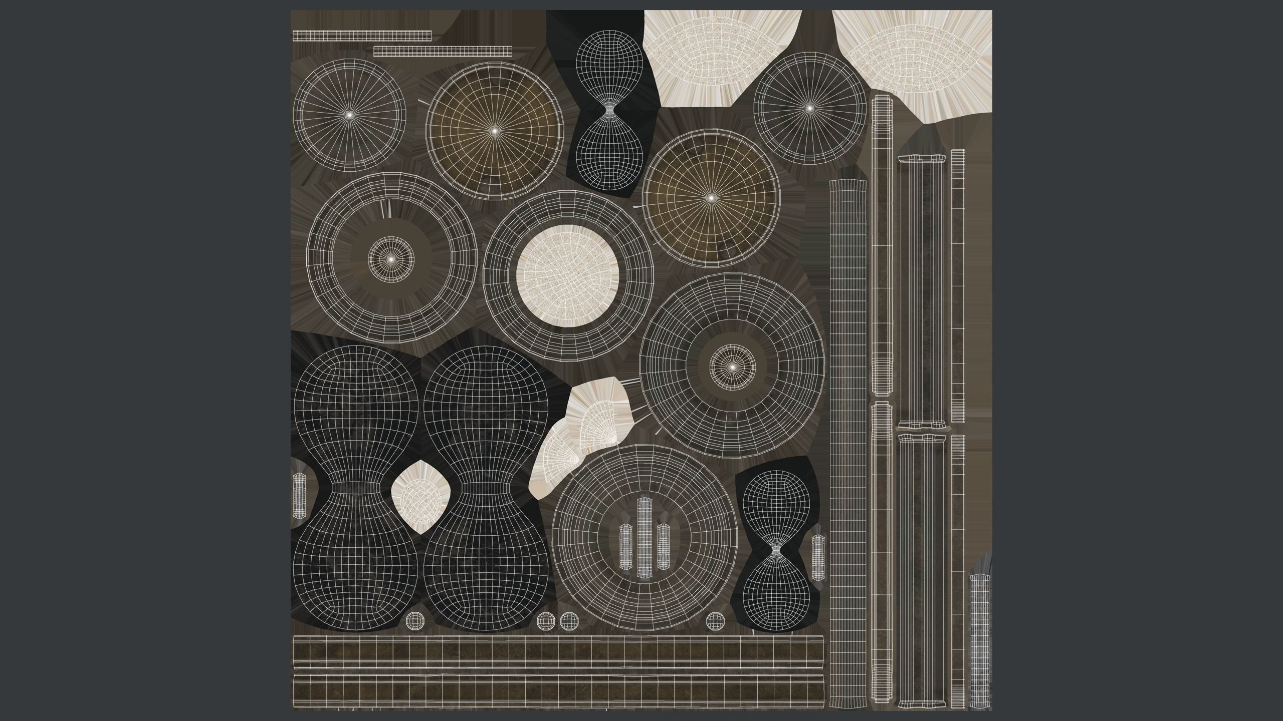 Worn antique hourglass on chain Low-poly 3D model_7