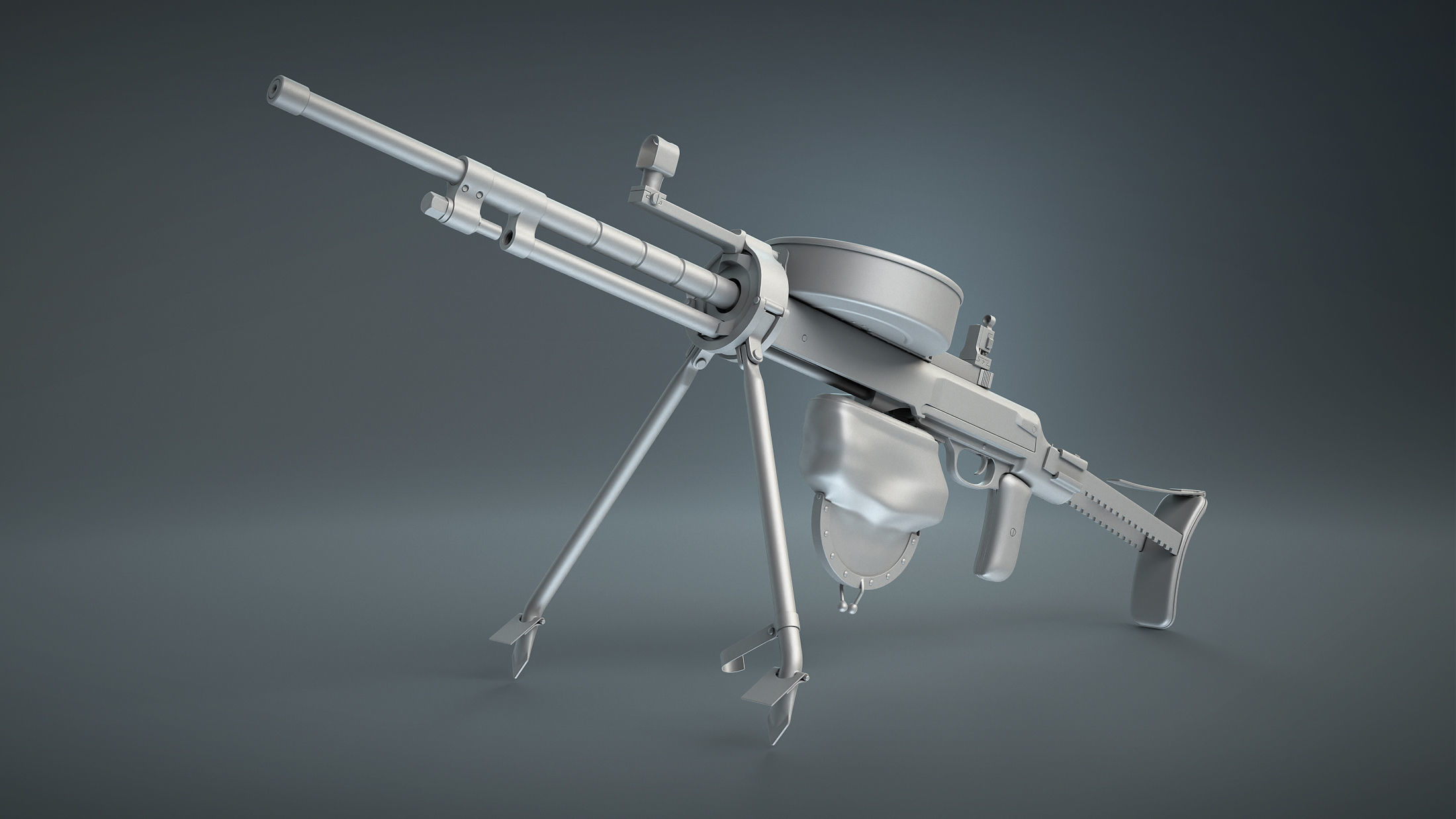 DT-29 Tank Machine Gun 3D model_3