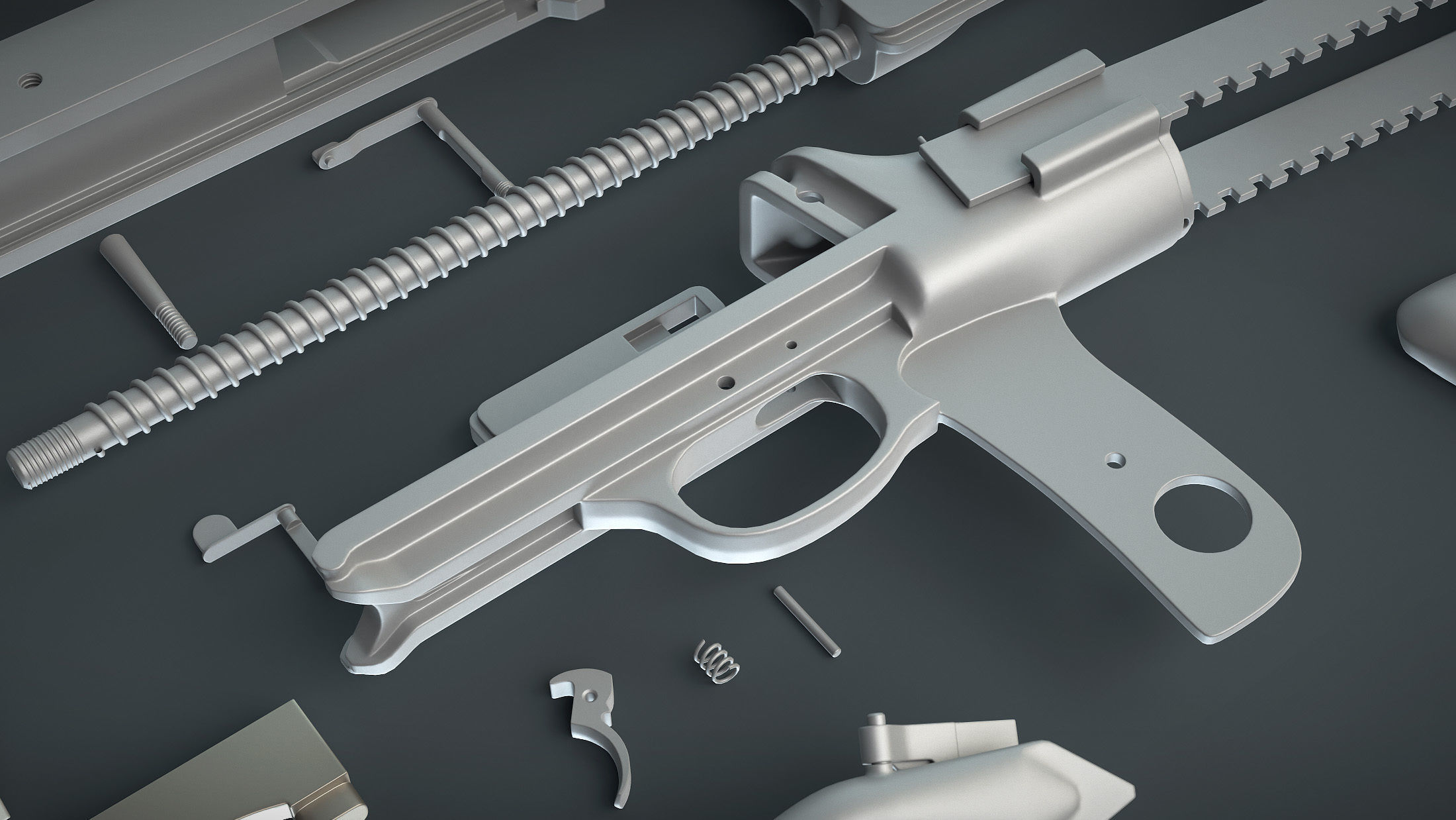 DT-29 Tank Machine Gun 3D model_14