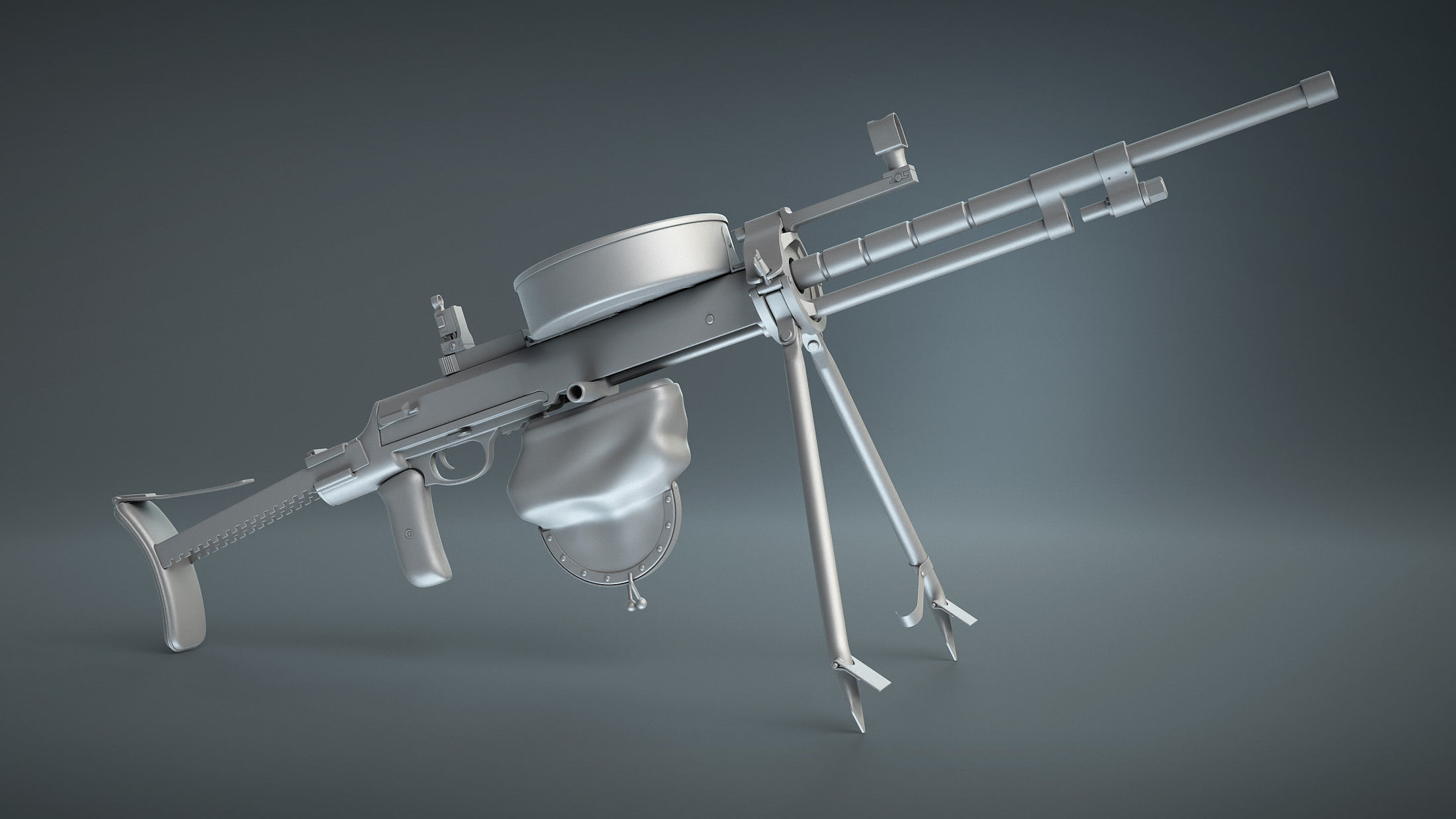 DT-29 Tank Machine Gun 3D model_6