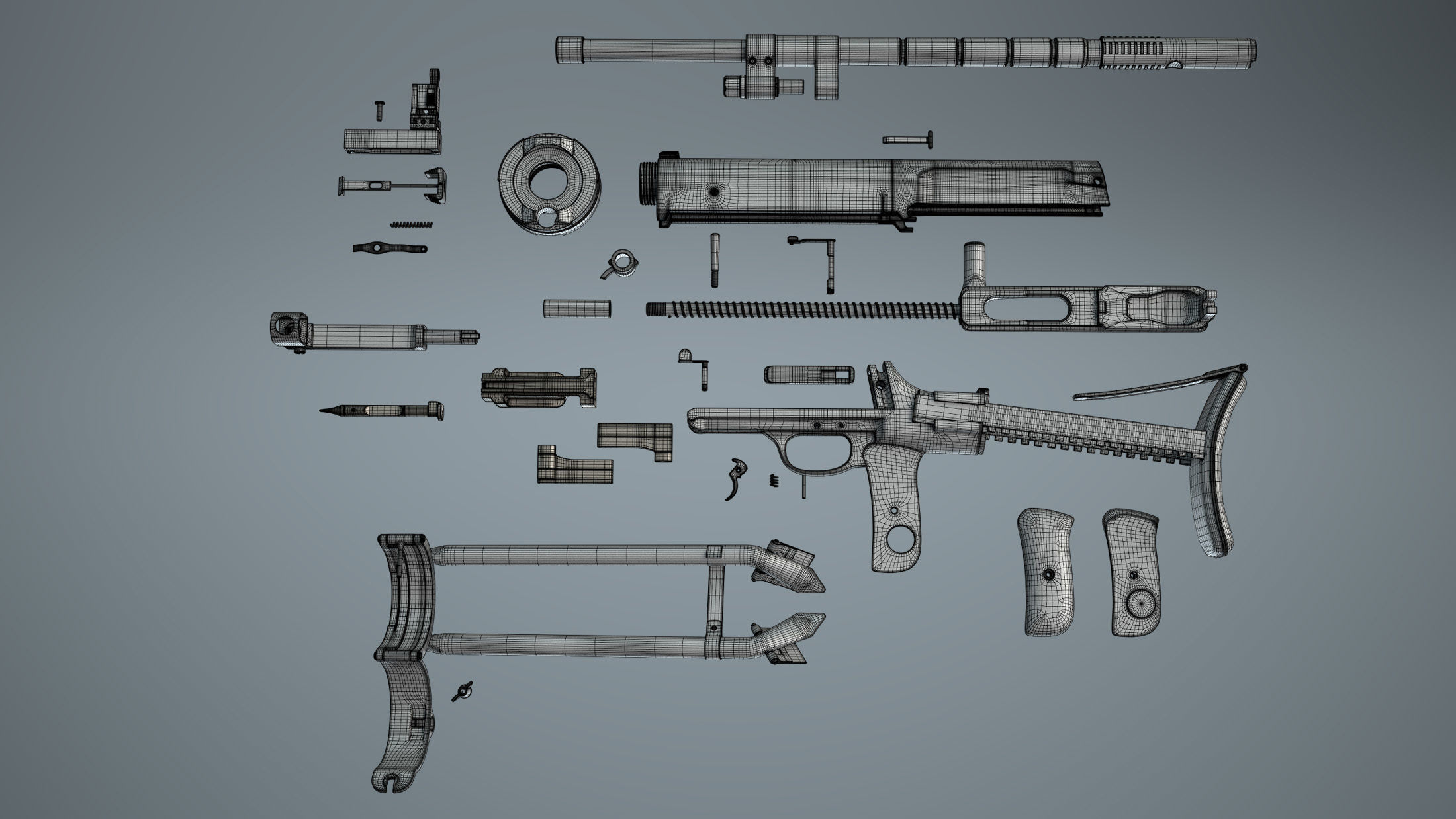 DT-29 Tank Machine Gun 3D model_28