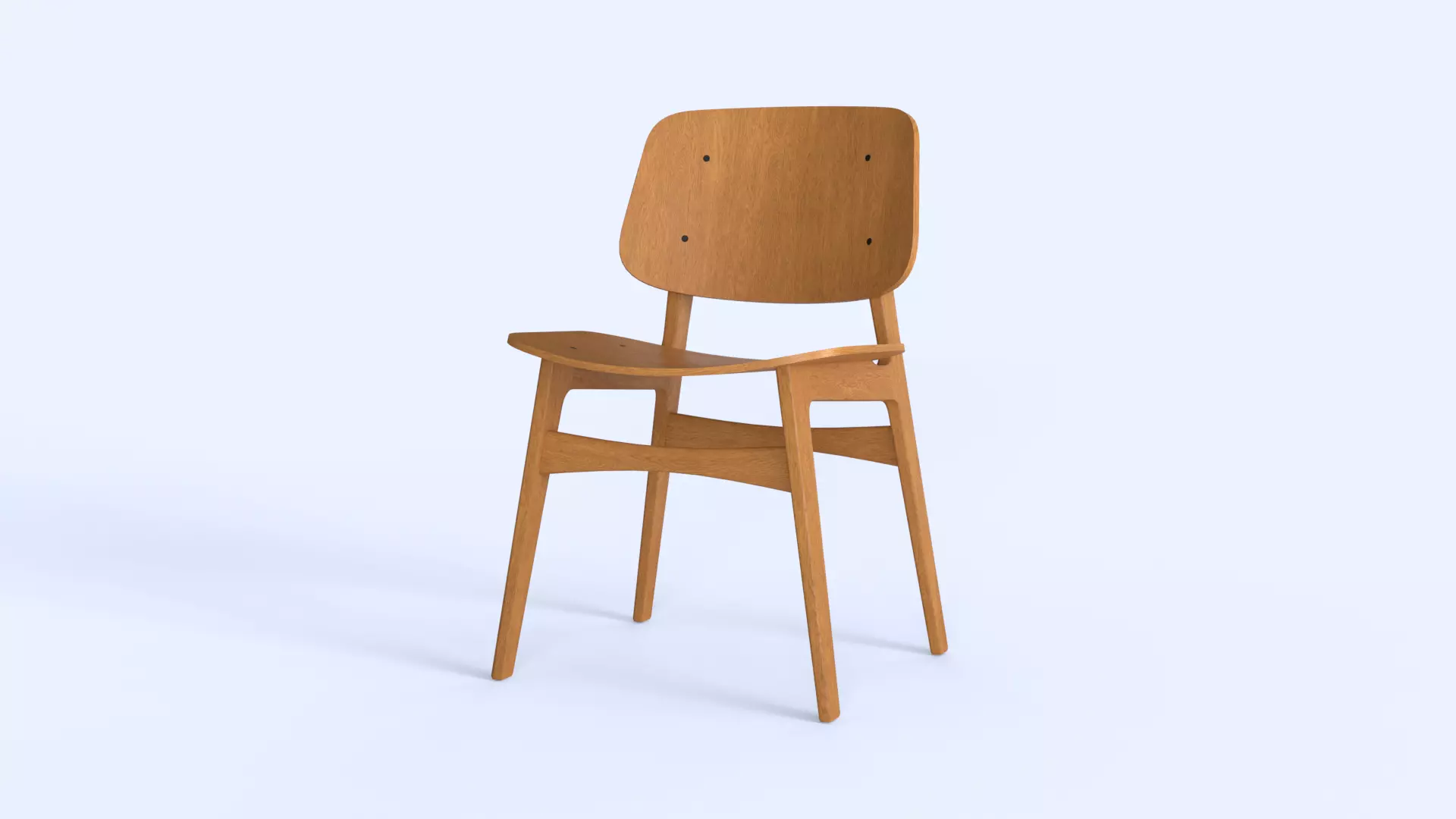 SOBORG WOODEN CHAIR COLOR 08 Free low-poly 3D model