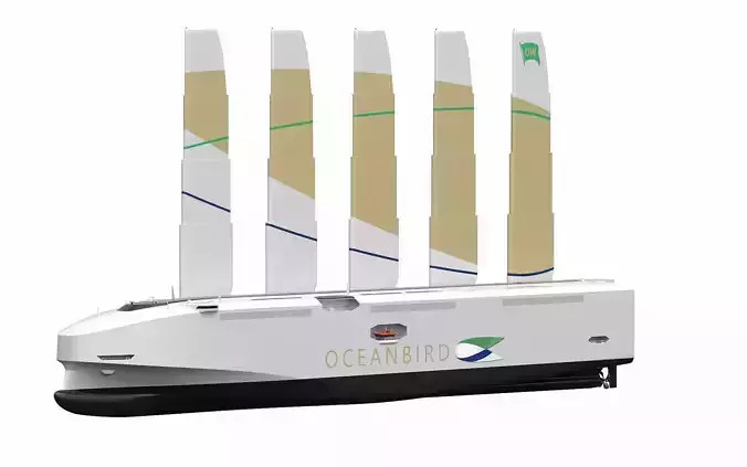 Oceanbird is a large  wind-powered vessel 3D model