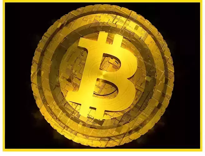 High Detailed Bitcoin Crypto Coin Token Blockchain Nft 0098