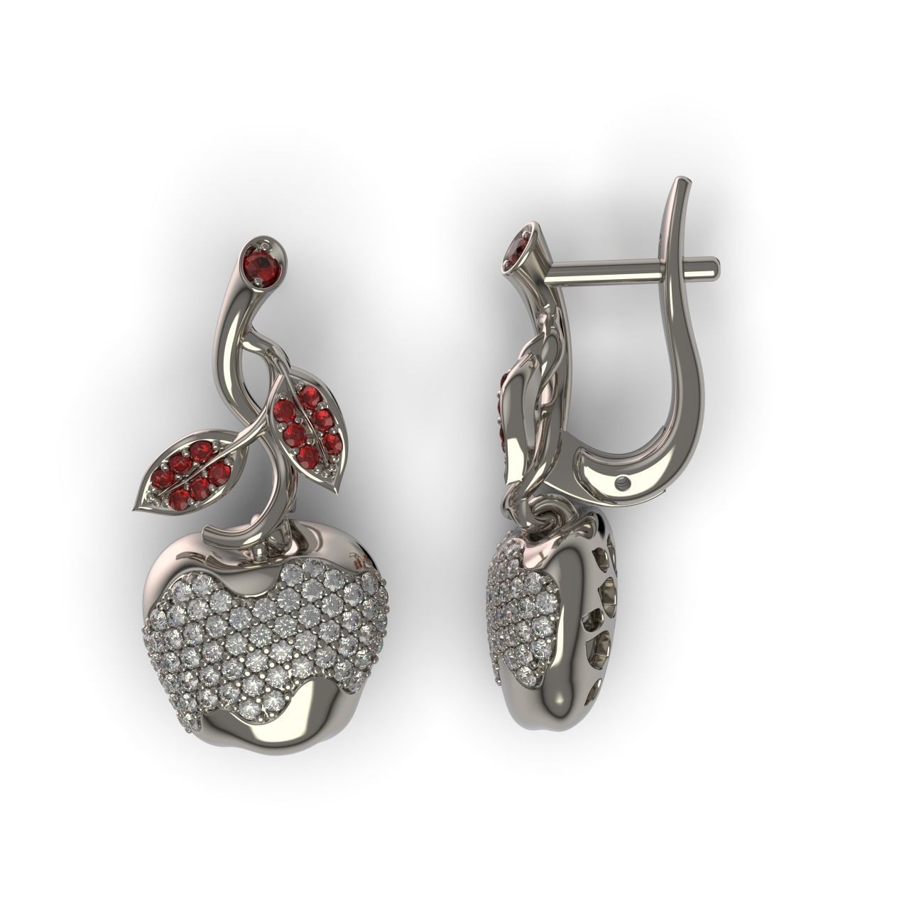 Wild Apple Earrings 3D print model_7