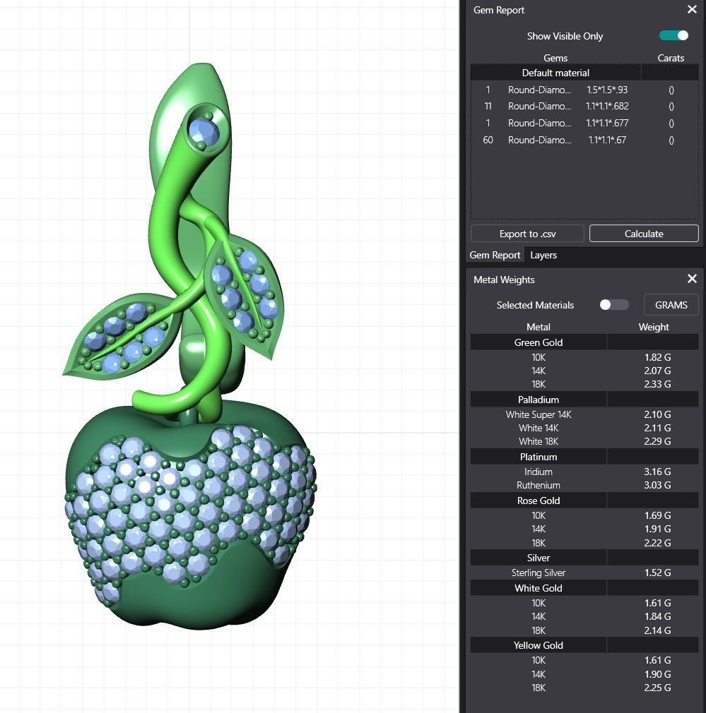 Wild Apple Earrings 3D print model_11