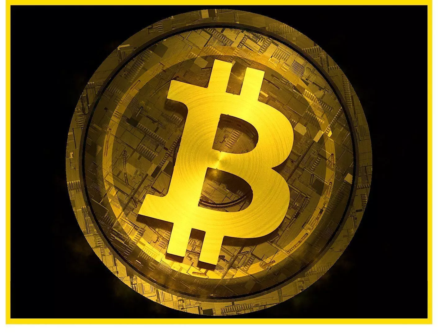 High Detailed Bitcoin Crypto Coin Token Blockchain Nft 0095 3D model_0