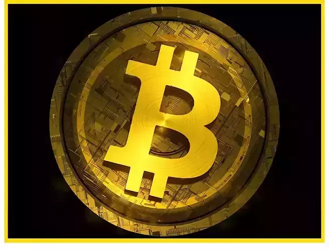 High Detailed Bitcoin Crypto Coin Token Blockchain Nft 0095